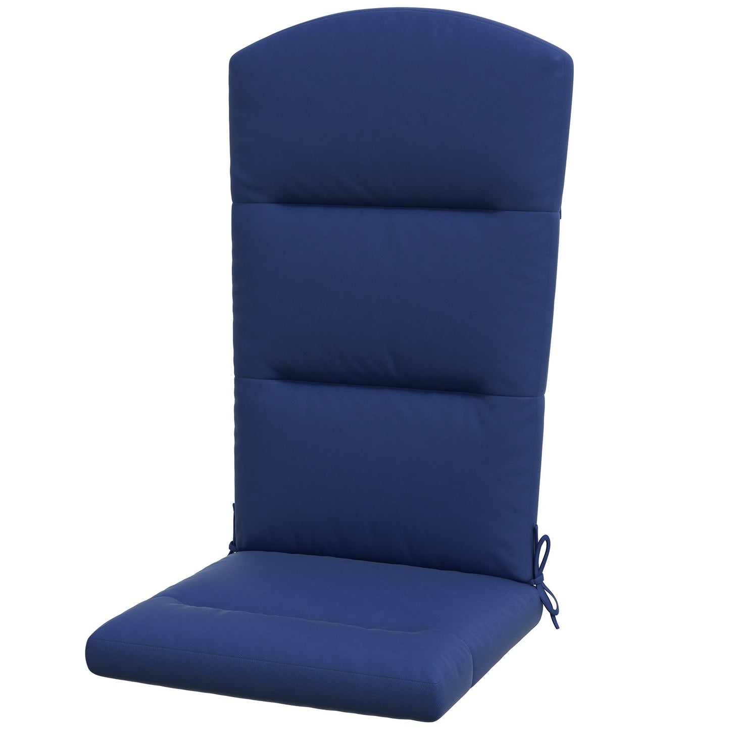 Outdoor Adirondack Chair Muskoka Chair Cushion, Patio Chair Cushion with Back Cushion and Ties, Water Repellent Replacement Seat Pads for Fire Pit Chairs, Blue
