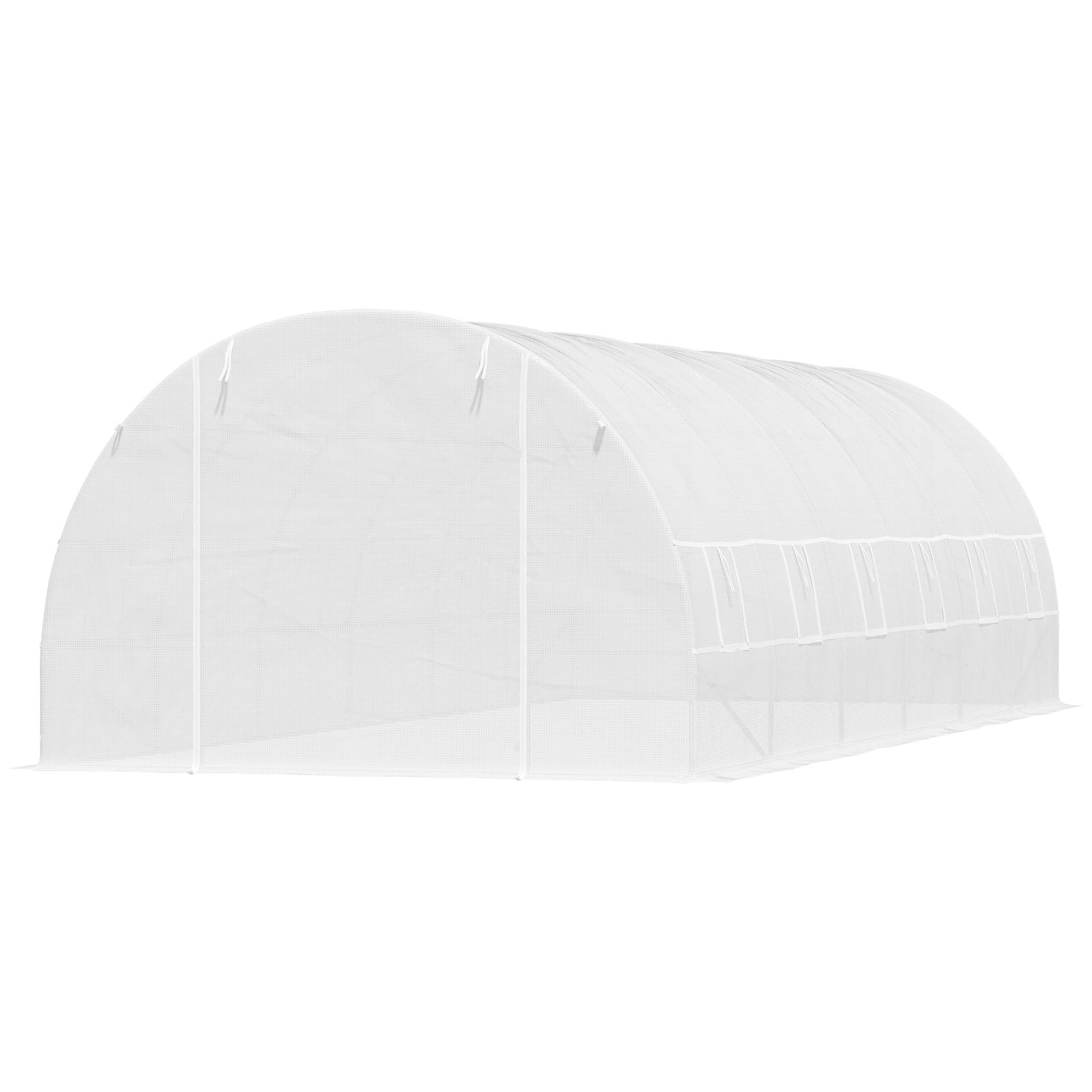 26' x 10' x 6.6' Large Walk in Tunnel Greenhouse Garden Plant Seed Green House Premium Steel Frame, White