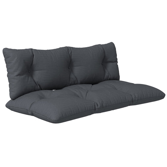 2 Seater 6" Thick Outdoor Seat Cushions with Back Cushion for Pallet, Loveseat Outdoor Furniture Cushions, Fade-Resistant Replacement Patio Cushions, Dark Grey