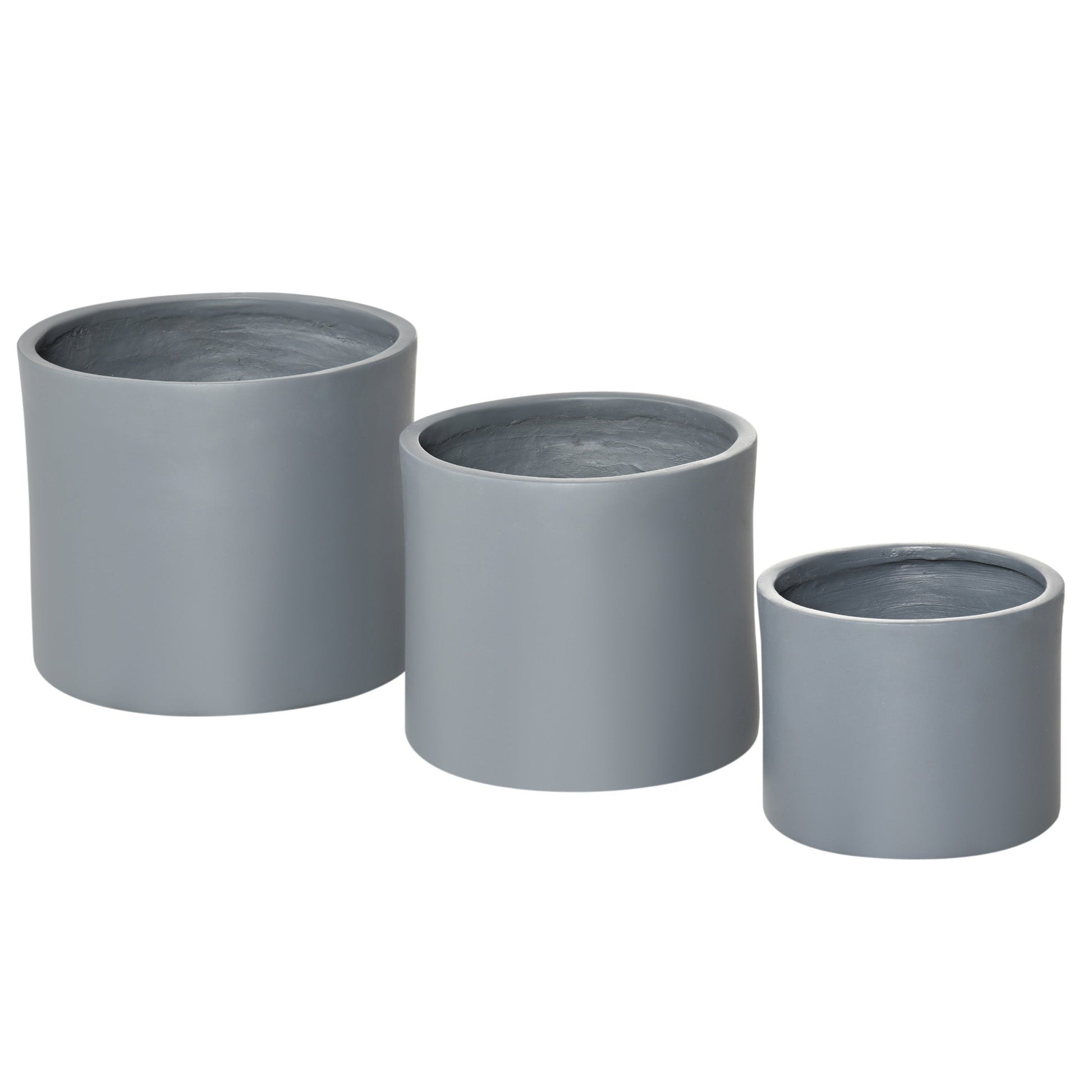 Set of 3 Outdoor Planter Set, 13/11.5/9 in, Flower Pots with Drainage Holes, Outdoor Plant Pots for Patio, Yard, Garden