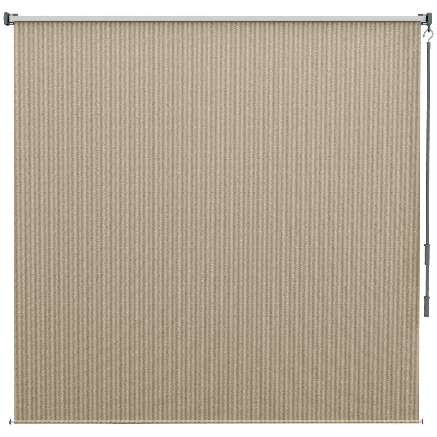 6'W x 6'H Roller Shades, Outdoor Blinds Cordless Roll Up Shade for Porch Balcony Gazebo, Beige
