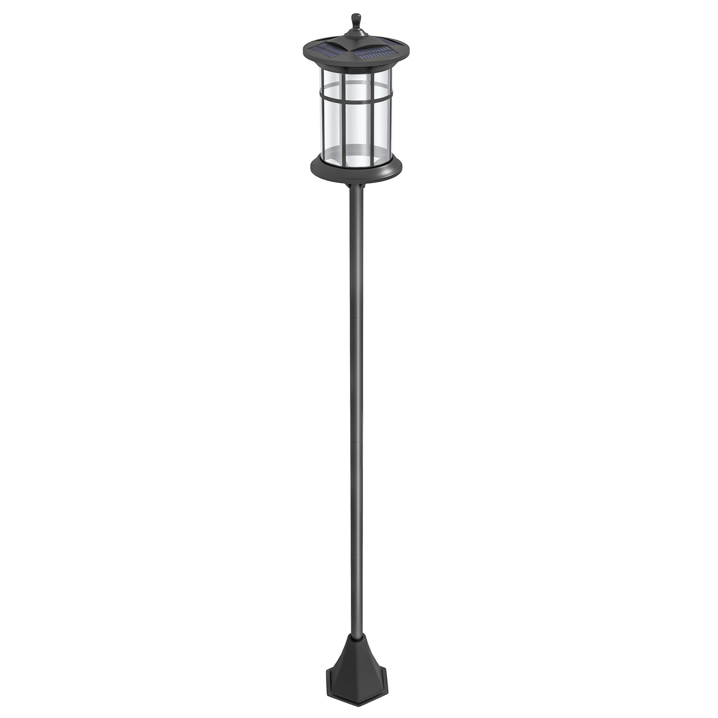 Solar Lamp Post Light, 72" LED Outdoor Street Light, Waterproof IP44 for Patio, Garden, Backyard, Pathway, Cool White