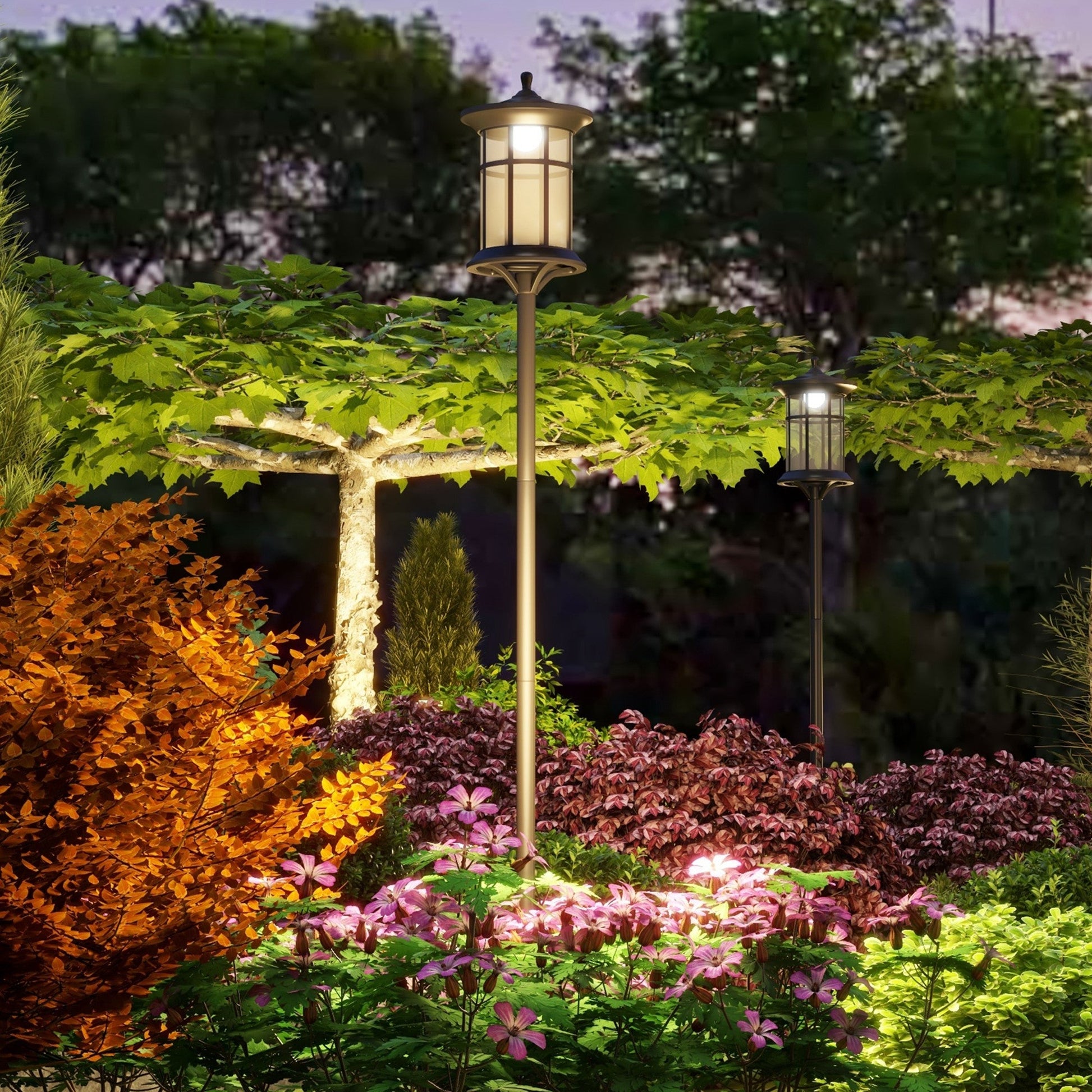 Solar Lamp Post Light, 72" LED Outdoor Street Light, Waterproof IP44 for Patio, Garden, Backyard, Pathway, Cool White