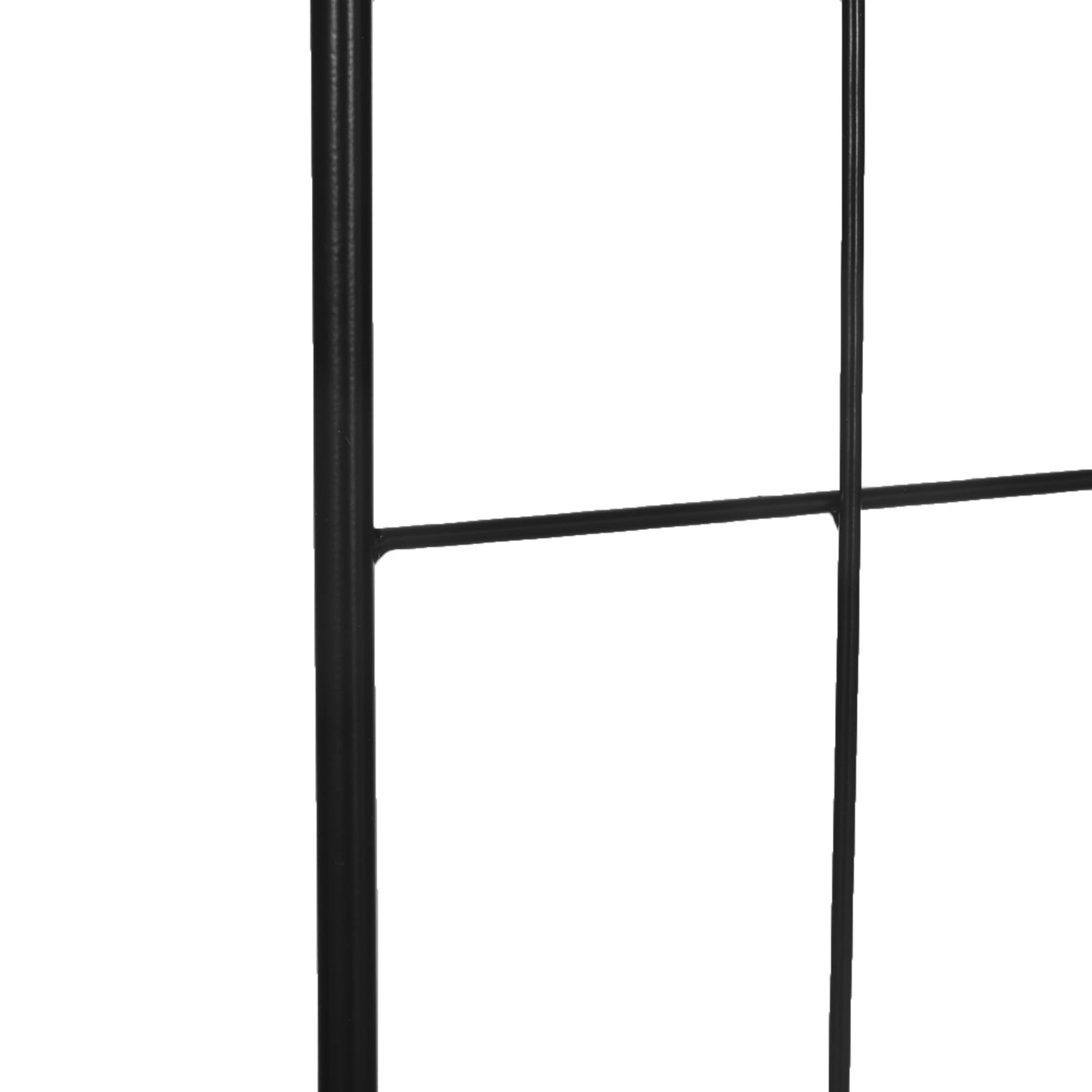 Metal Garden Trellis Pack of 2 for Climbing Plants, Arched Grid Trellis Panels, 20" x 60", Black