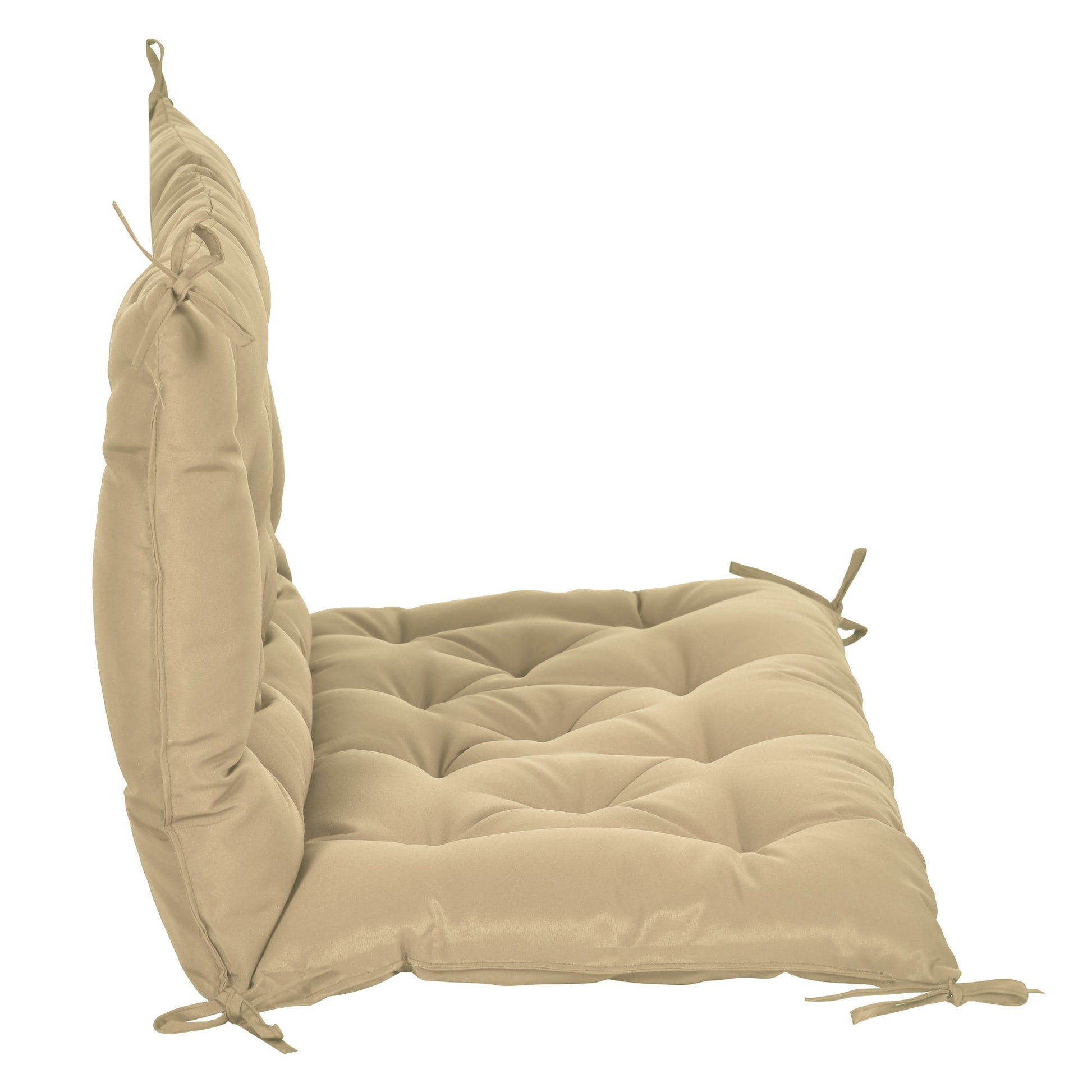 Porch Swing Cushion Garden Bench Cushion with Backrest, Non-Slip 2-Seater Thick Pad, Swing Chair Mat Replacement for Indoor and Outdoor, 39.4" x 38.6", Khaki