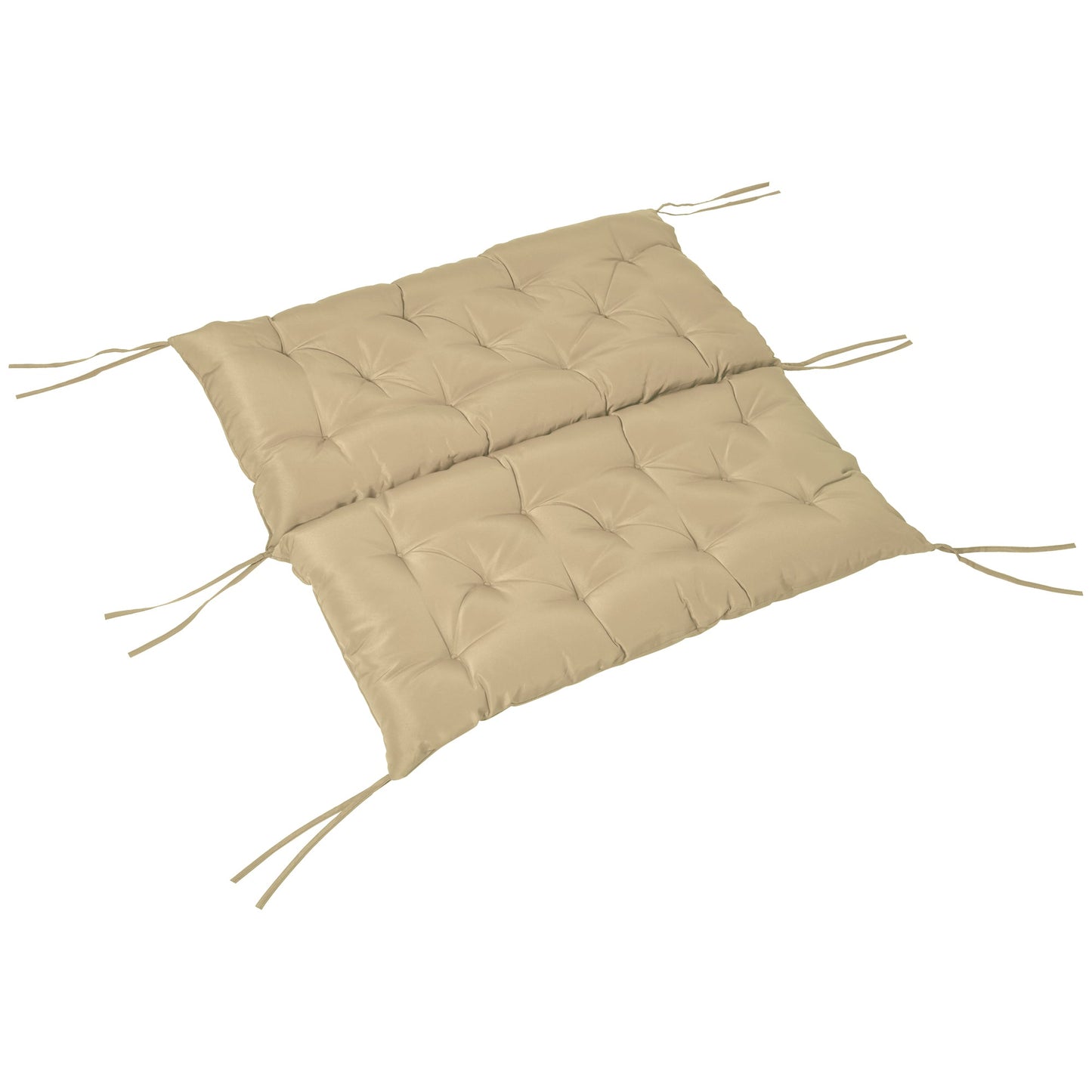 Porch Swing Cushion Garden Bench Cushion with Backrest, Non-Slip 2-Seater Thick Pad, Swing Chair Mat Replacement for Indoor and Outdoor, 39.4" x 38.6", Khaki