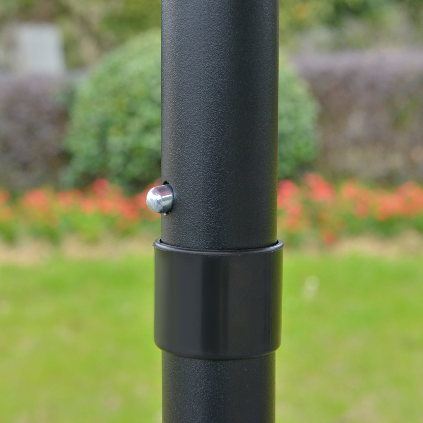 9FT 3 Tiers Patio Umbrella Outdoor Market Umbrella with Crank, Push Button Tilt for Deck, Backyard and Lawn, Red