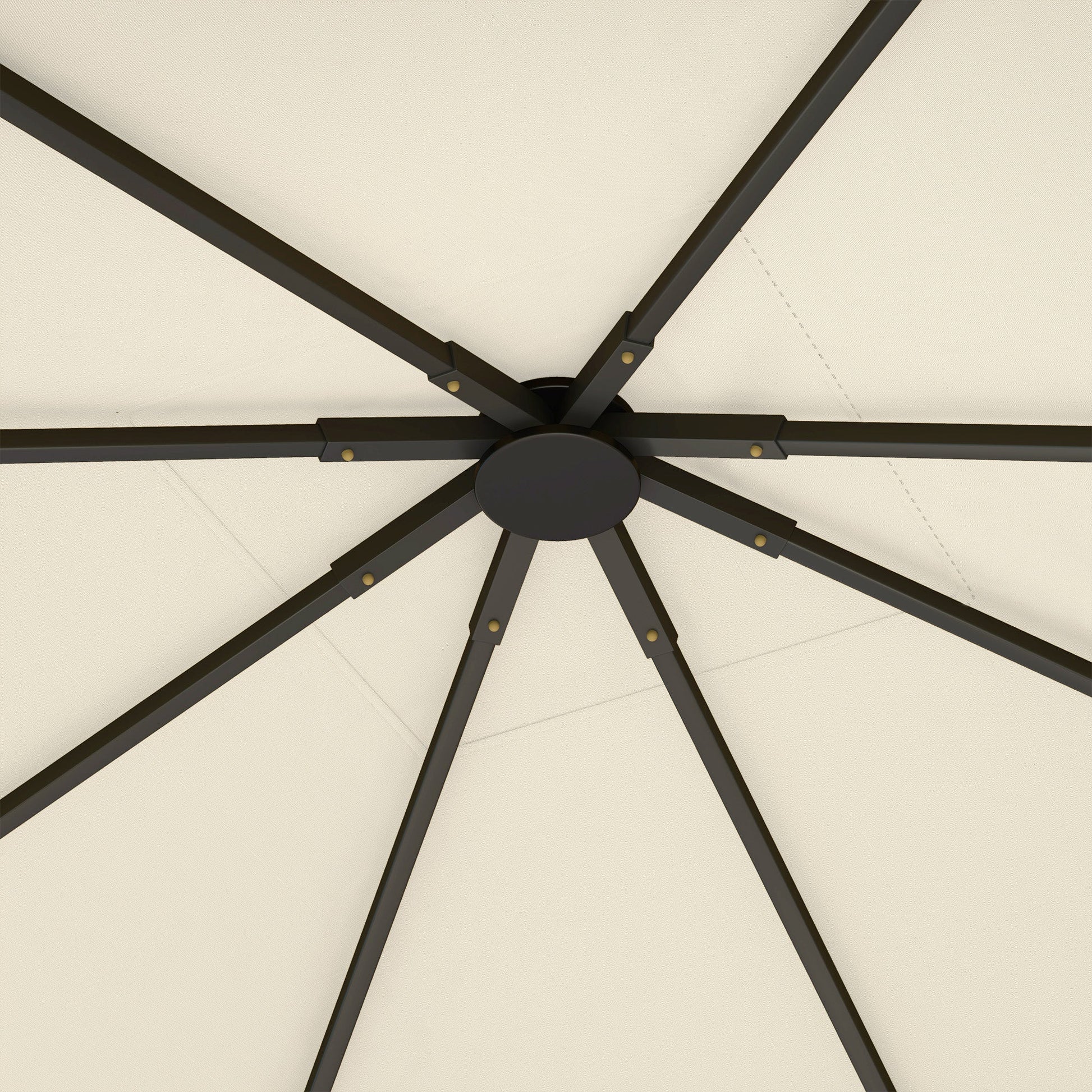 10' x 10' Gazebo Replacement Canopy Cover, Outdoor Gazebo Roof Replacement with Drain Holes, Water Resistant PVC Coating, 370g/㎡, UPF30+, TOP COVER ONLY, Cream White