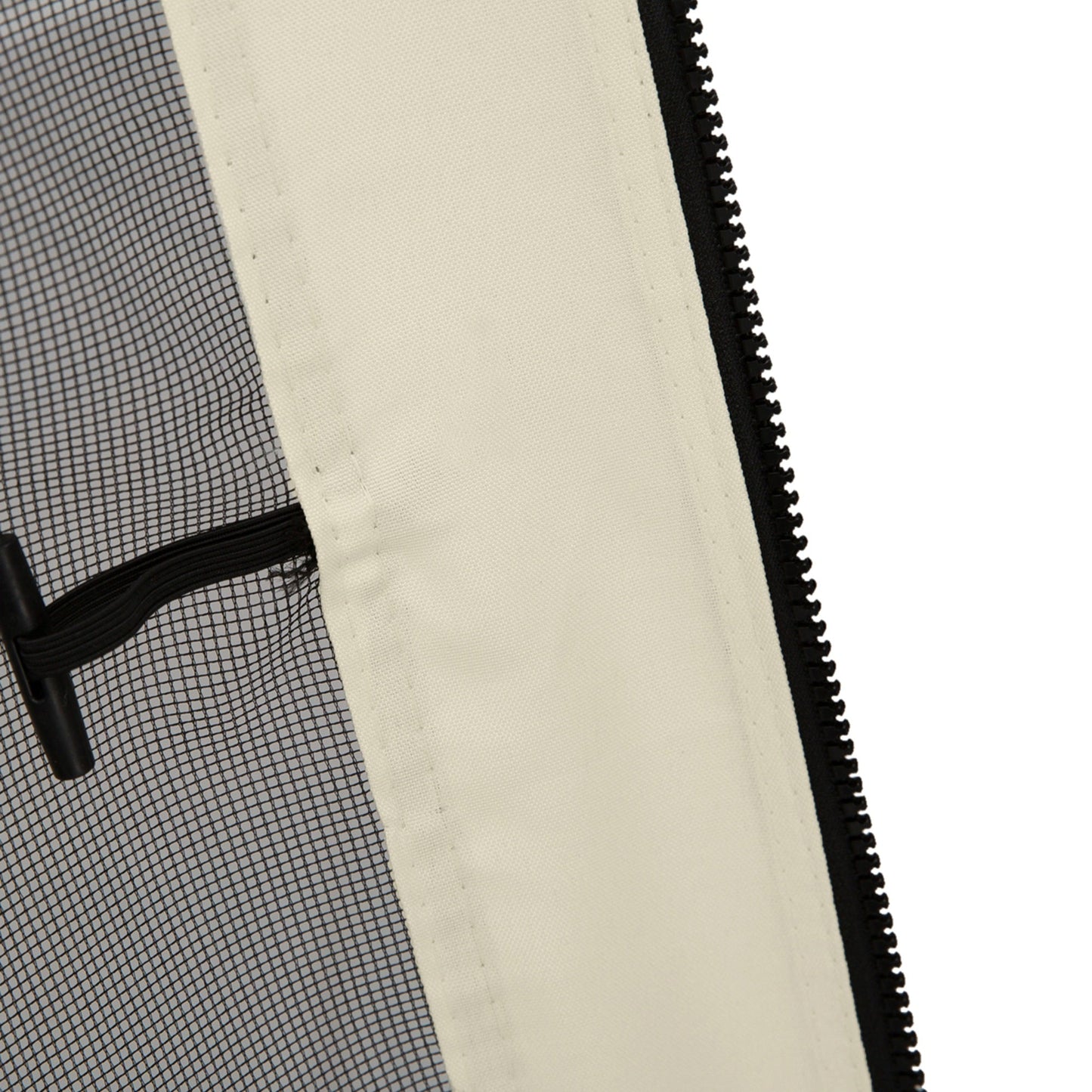 Replacement Mosquito Netting for Gazebo 10' x 10' Black Screen Walls for Canopy with Zippers for Parties and Outdoor Activities, Cream White