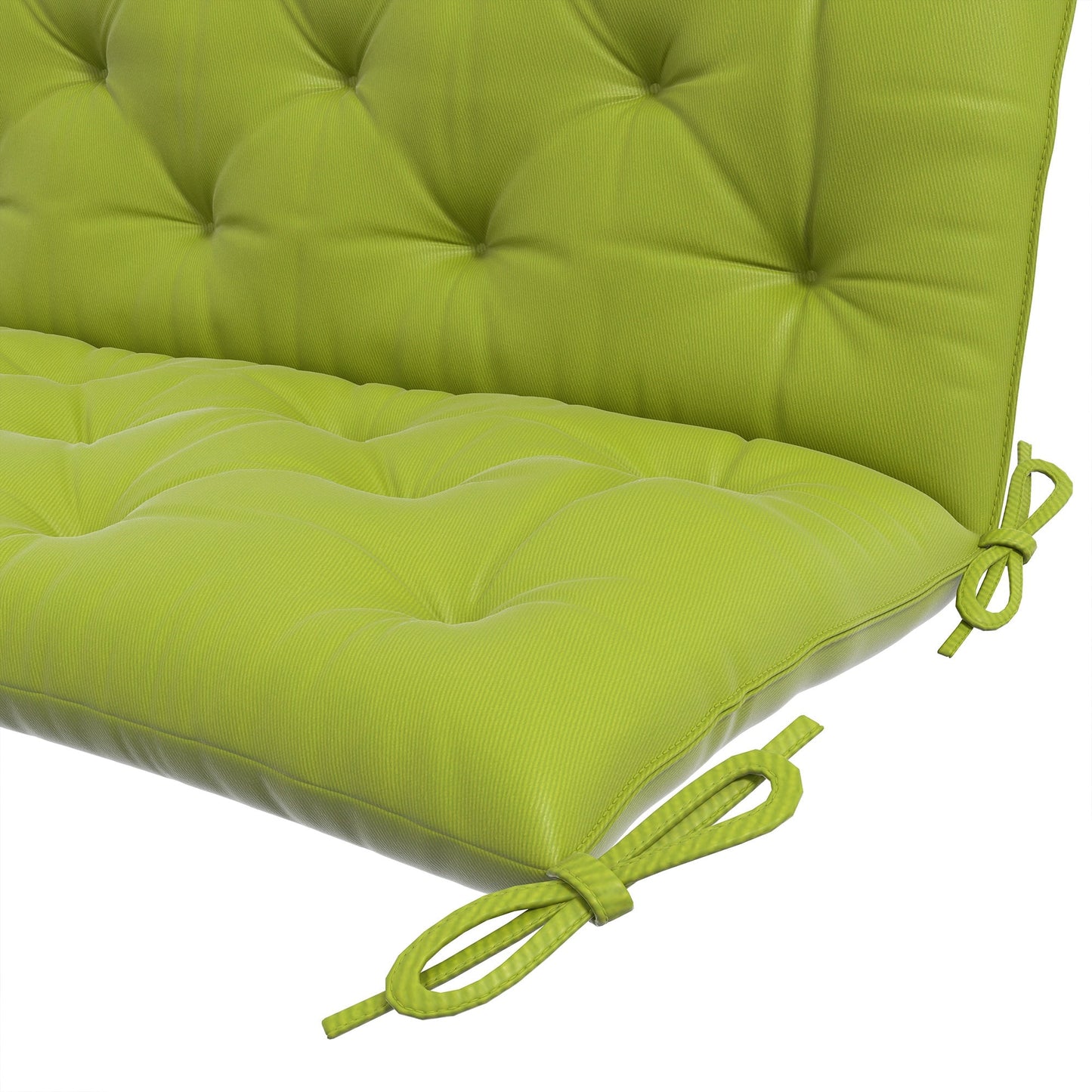 Porch Swing Cushion Garden Bench Cushion with Backrest, Non-Slip 3-Seater Thick Pad, Swing Chair Mat Replacement for Indoor and Outdoor, 59.1" x 38.6", Light Green