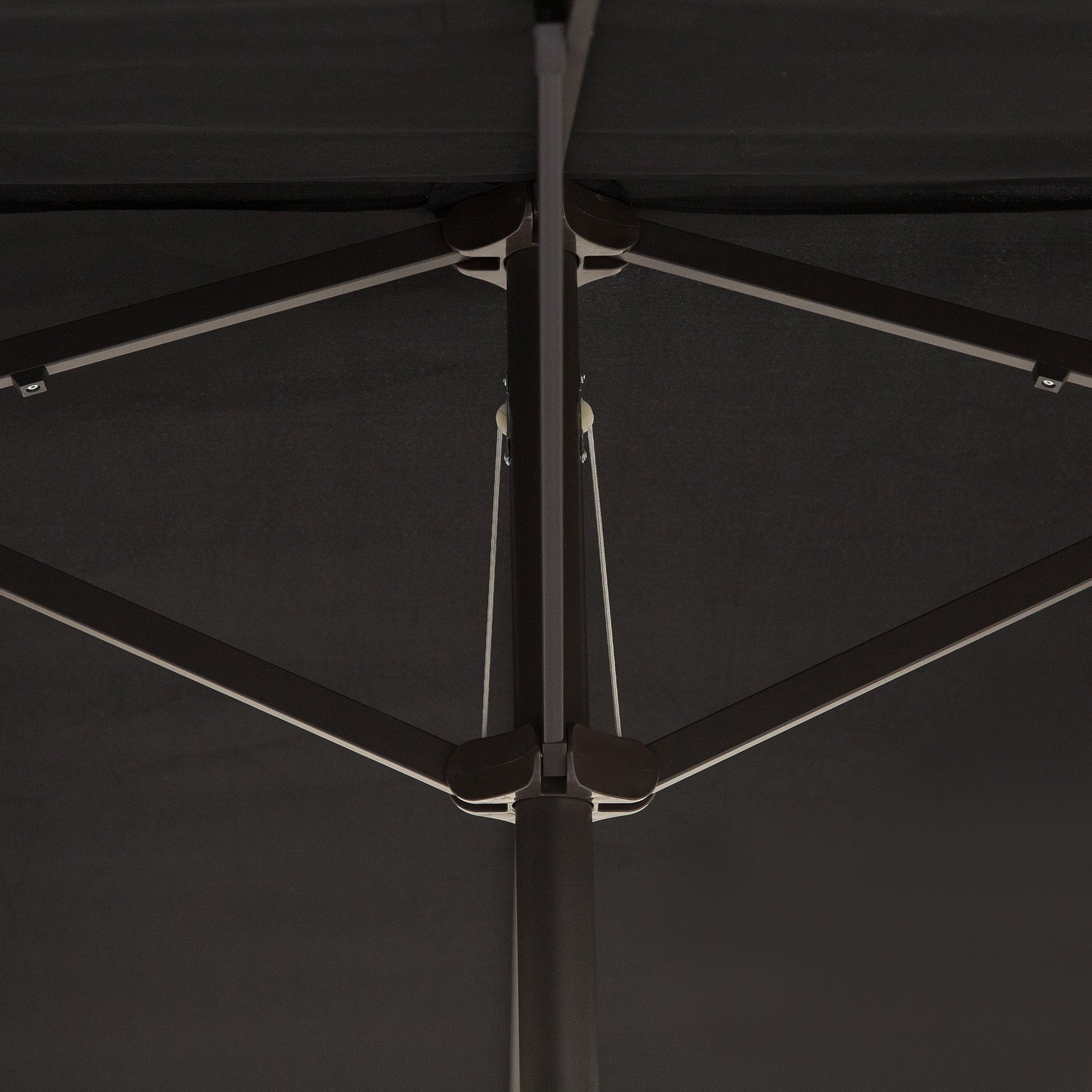 15ft Double-sided Patio Umbrella with Twin Canopy, Extra Large Outdoor Parasol with Crank for Pool, Deck, Market, Black