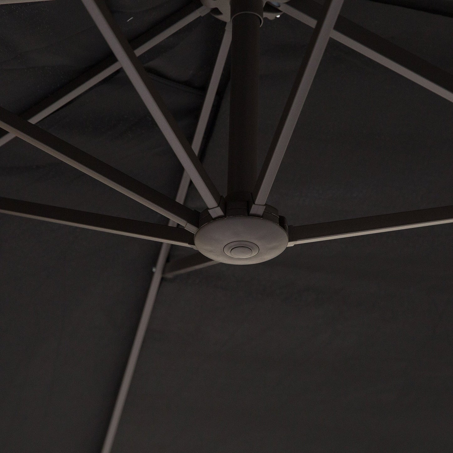 15ft Double-sided Patio Umbrella with Twin Canopy, Extra Large Outdoor Parasol with Crank for Pool, Deck, Market, Black