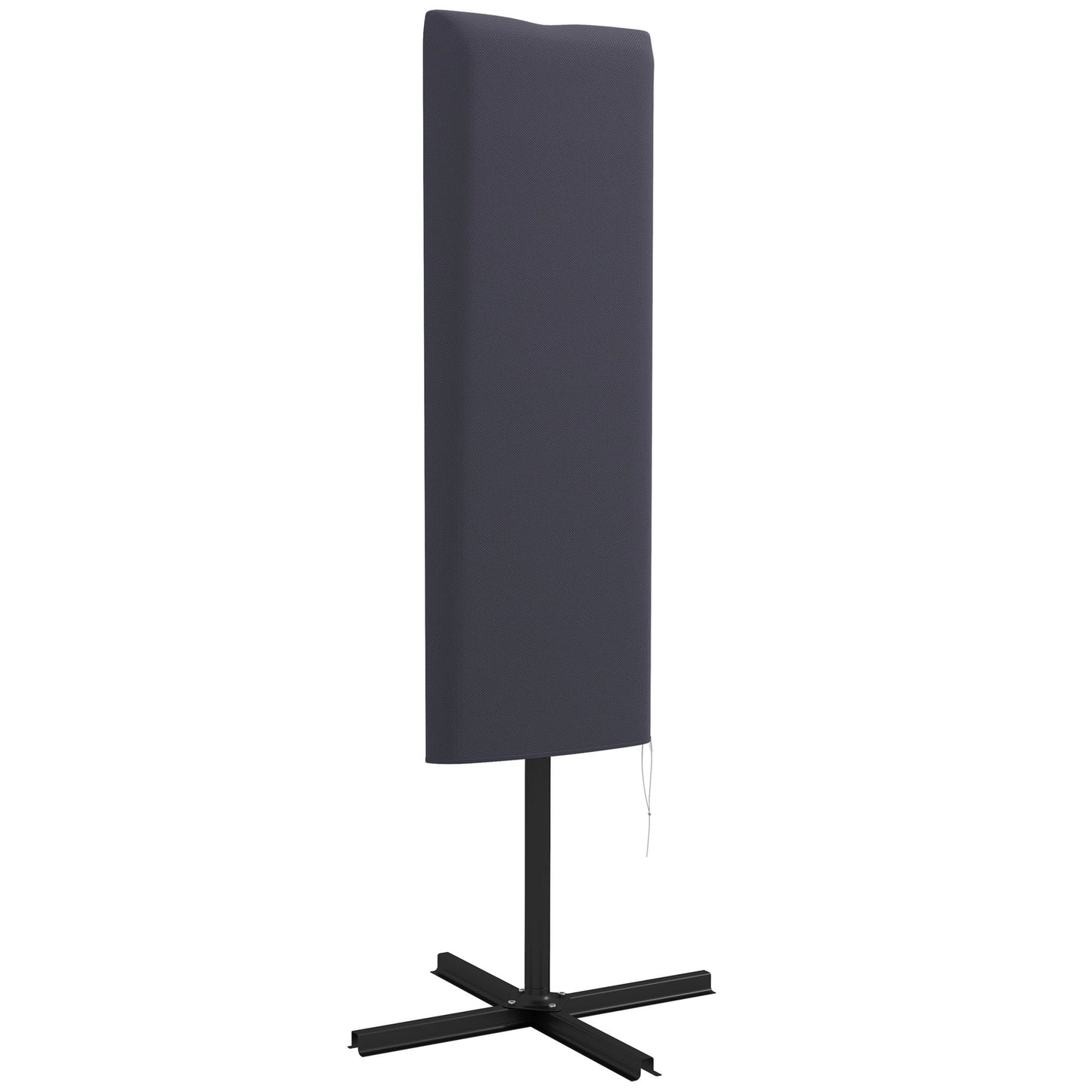 Patio Umbrella Cover, Outdoor Garden Parasol Cover with Zipper for 6.6-13FT Parasol, Dark Grey