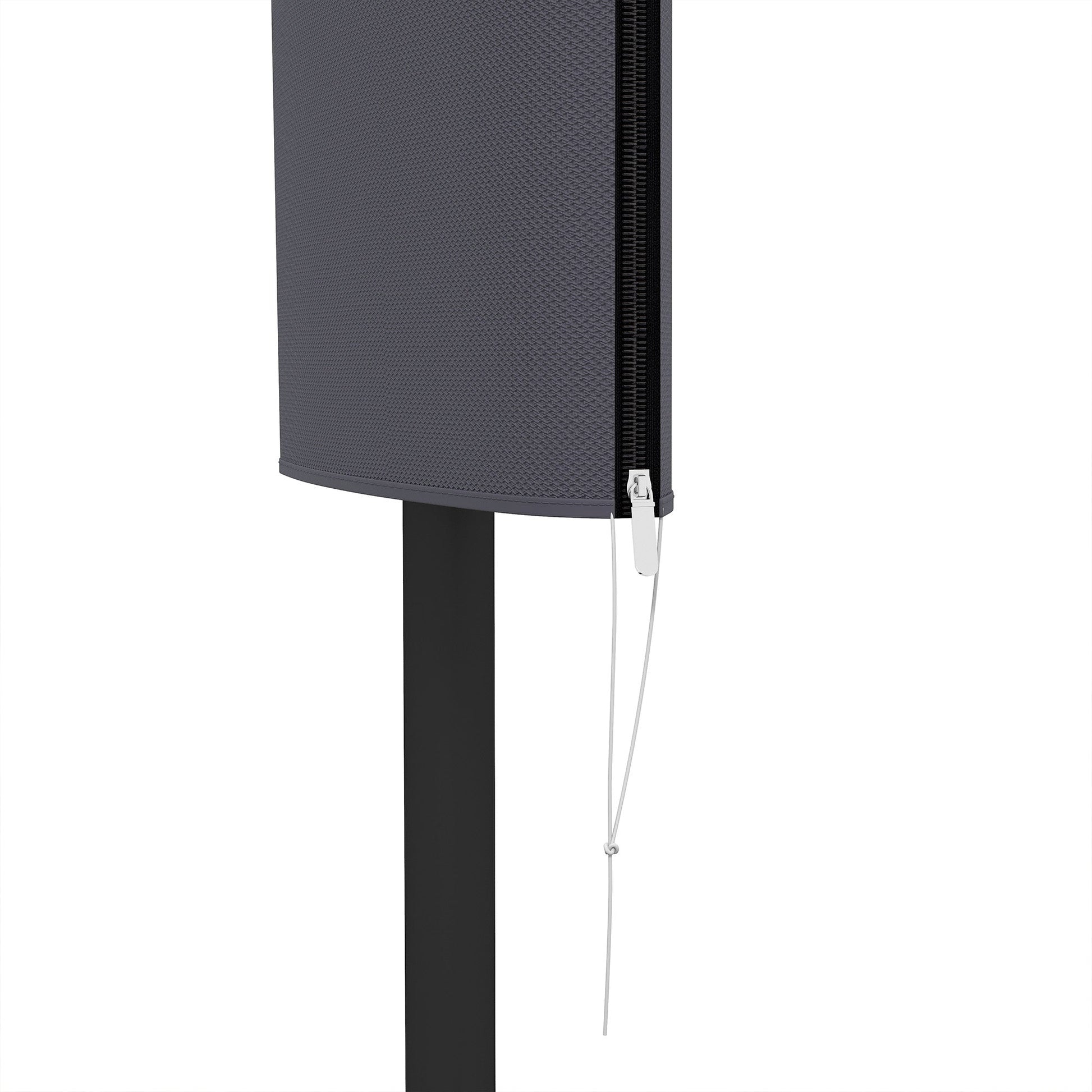 Patio Umbrella Cover, Outdoor Garden Parasol Cover with Zipper for 6.6-13FT Parasol, Dark Grey