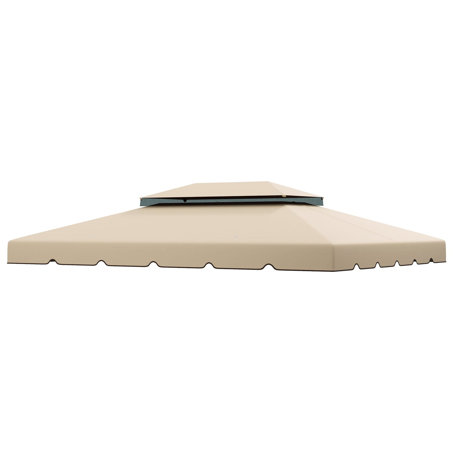 13.1' x 9.8' Gazebo Replacement Canopy, Gazebo Top Cover with Double Vented Roof for Garden Patio Outdoor TOP ONLY, Cream White