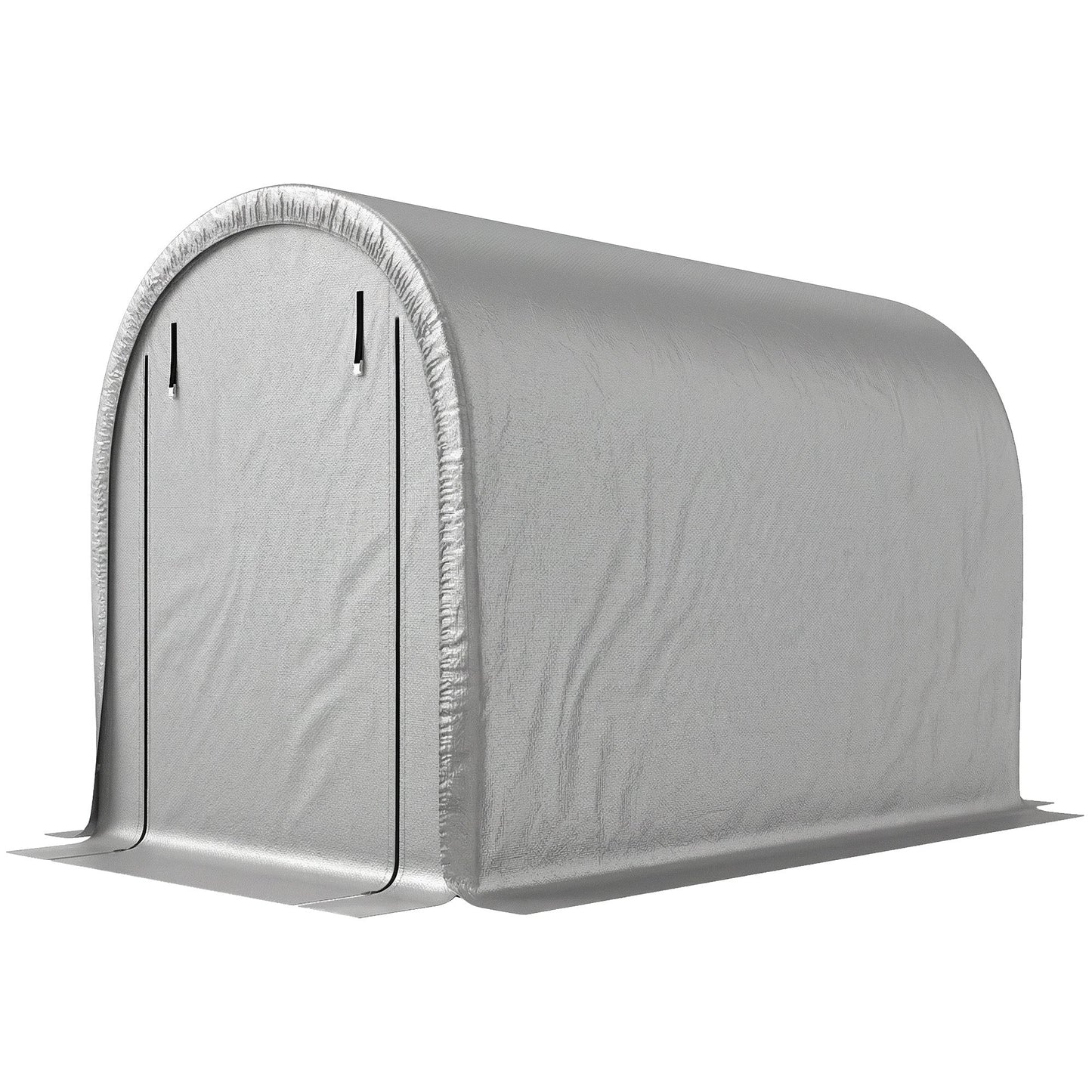 8' x 5' Portable Shed, Water-Resistant Bike Tent with Roll-up Zipper Door and Galvanized Steel Frame, Outdoor Storage Shed for Bike, Firewood, Garden Tools, Light Grey