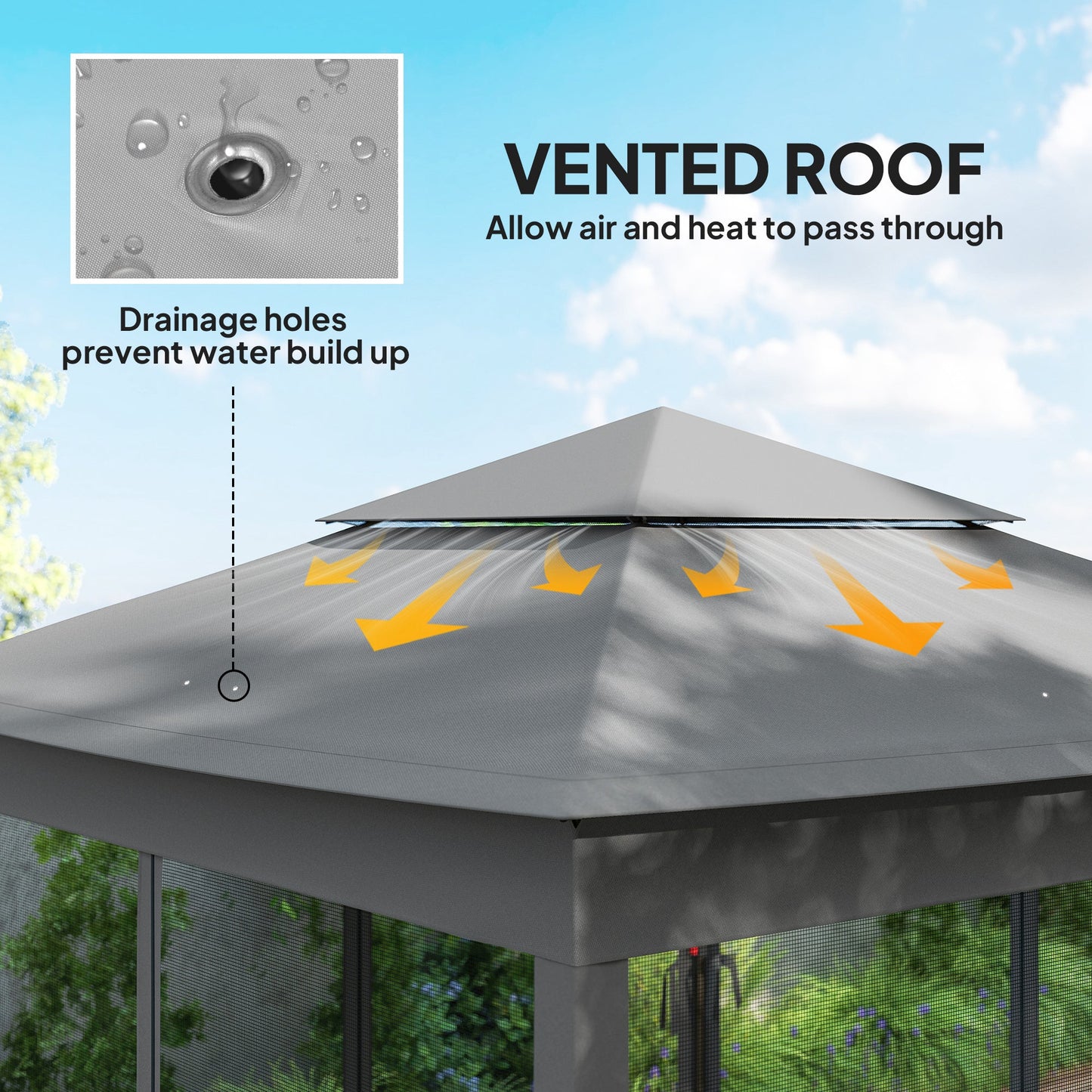 11' x 11' Pop Up Canopy, Outdoor Canopy Shelter Event Tent with 2-Tier Soft Top, Removable Zipper Netting and Storage Bag, for Patio, Backyard, Garden, Camping, Dark Grey