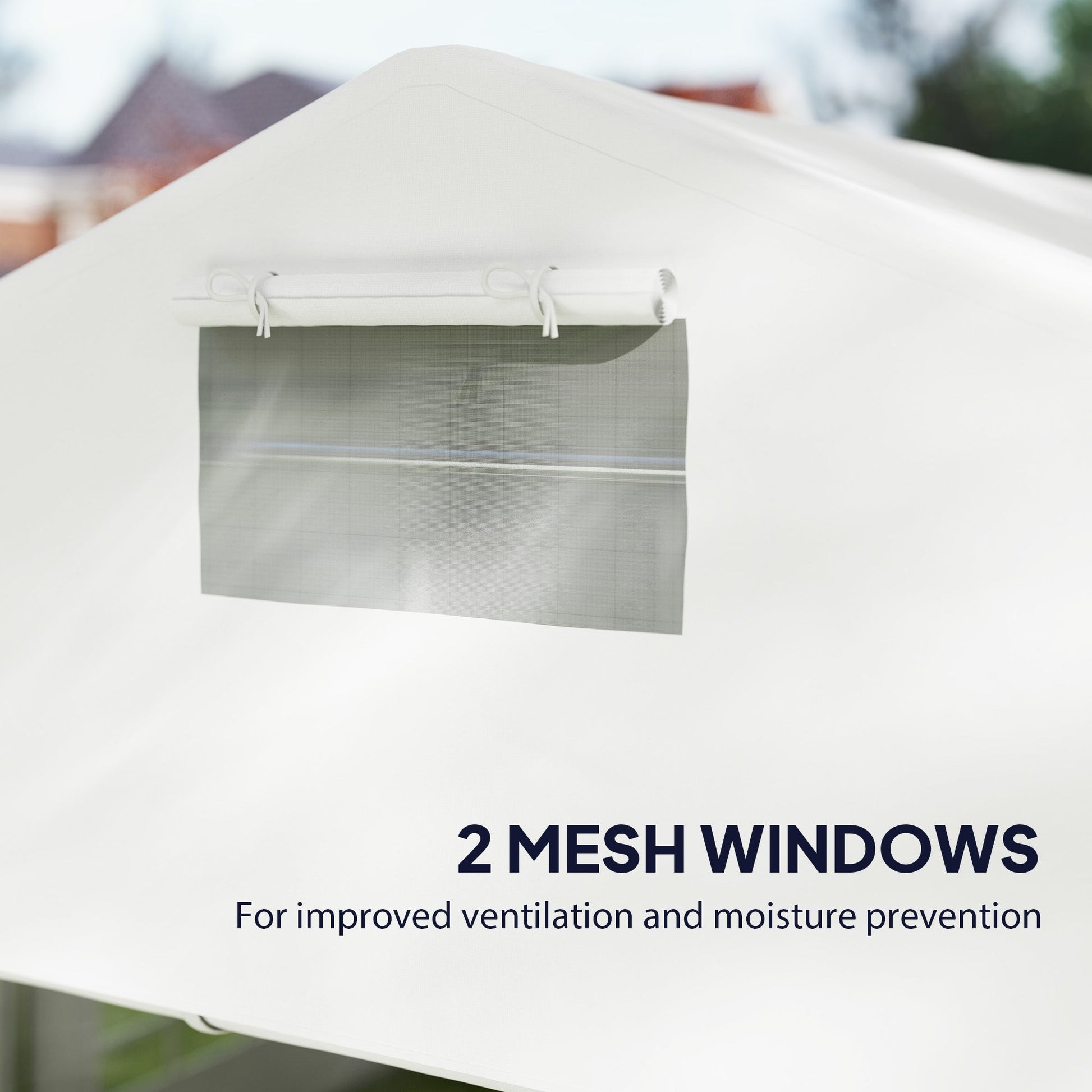 19.6' x 26' Party Tent and Carport, Heavy Duty Outdoor Canopy Tent with 8 Removable Window Sidewalls and Vents, UPF30+ Event Tent for Parties, Wedding, BBQ, White