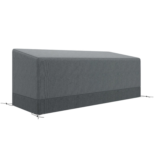 Patio Furniture Covers Waterproof for 3 Seater Sofa Bistro Set, 600D Heavy Duty Oxford Outdoor Patio Cover, UV-Resistant Sectional Couch Cover, 75" x 28.3" x 29.9", Grey