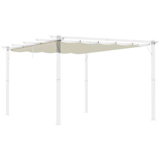 Retractable Replacement Pergola Canopy for 10' x 13' Pergola, Pergola Cover Replacement, Cream White
