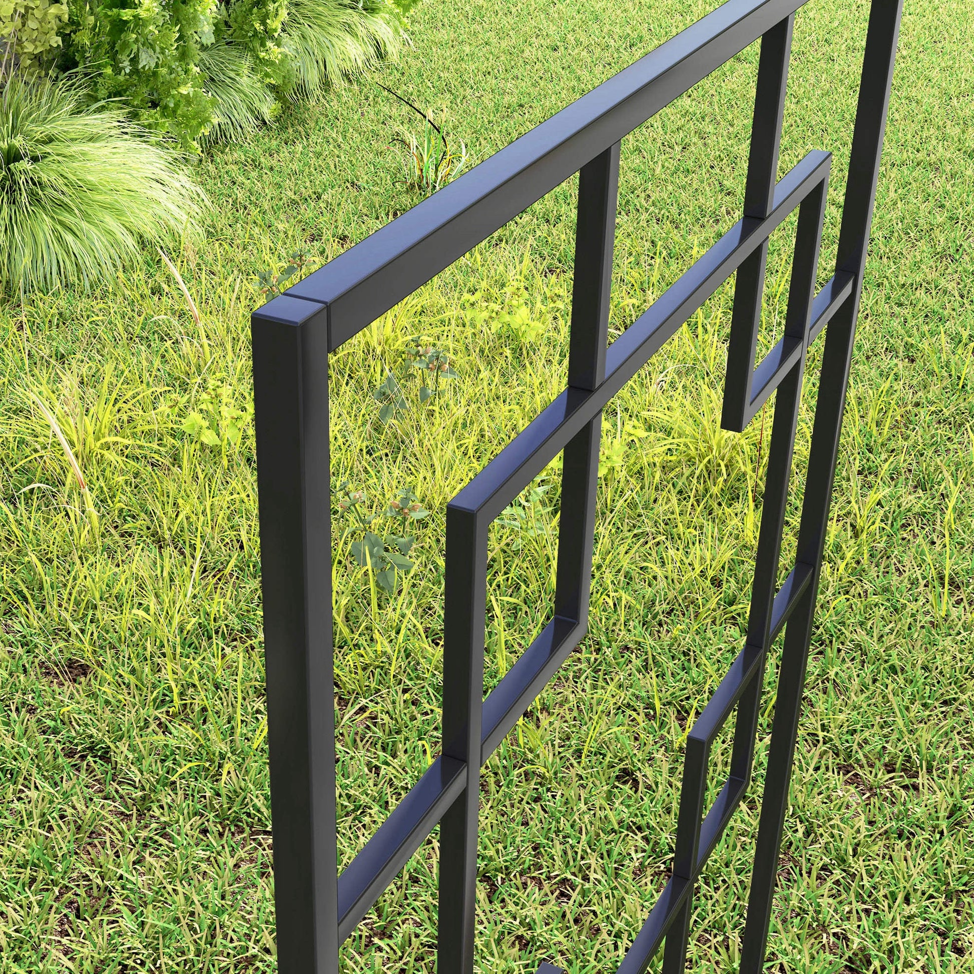 4 Pack Garden Trellis for Climbing Plants, Outdoor Metal Grid Panels for Roses, Vine Flower, Cucumber, Clematis, 72" Tall