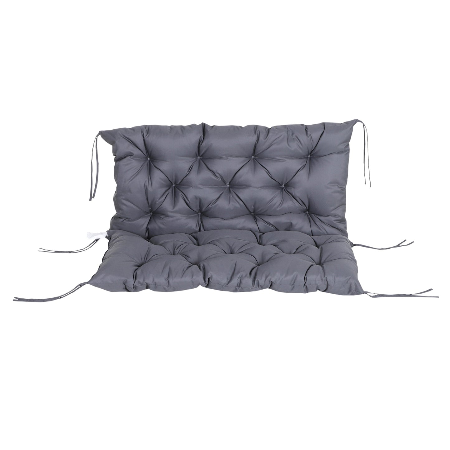 Porch Swing Cushion Garden Bench Cushion with Backrest, Non-Slip 2-seater Thick Pad, Swing Chair Mat Replacement for Indoor and Outdoor, 39.4" x 38.6", Dark Grey