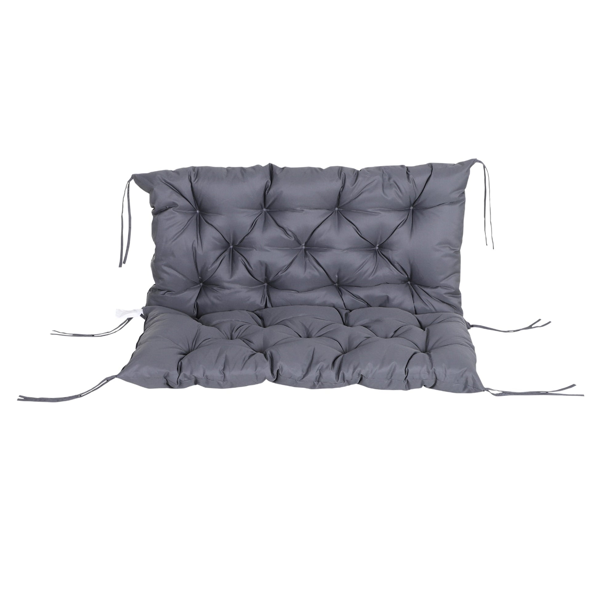 Porch Swing Cushion Garden Bench Cushion with Backrest, Non-Slip 2-seater Thick Pad, Swing Chair Mat Replacement for Indoor and Outdoor, 39.4" x 38.6", Dark Grey