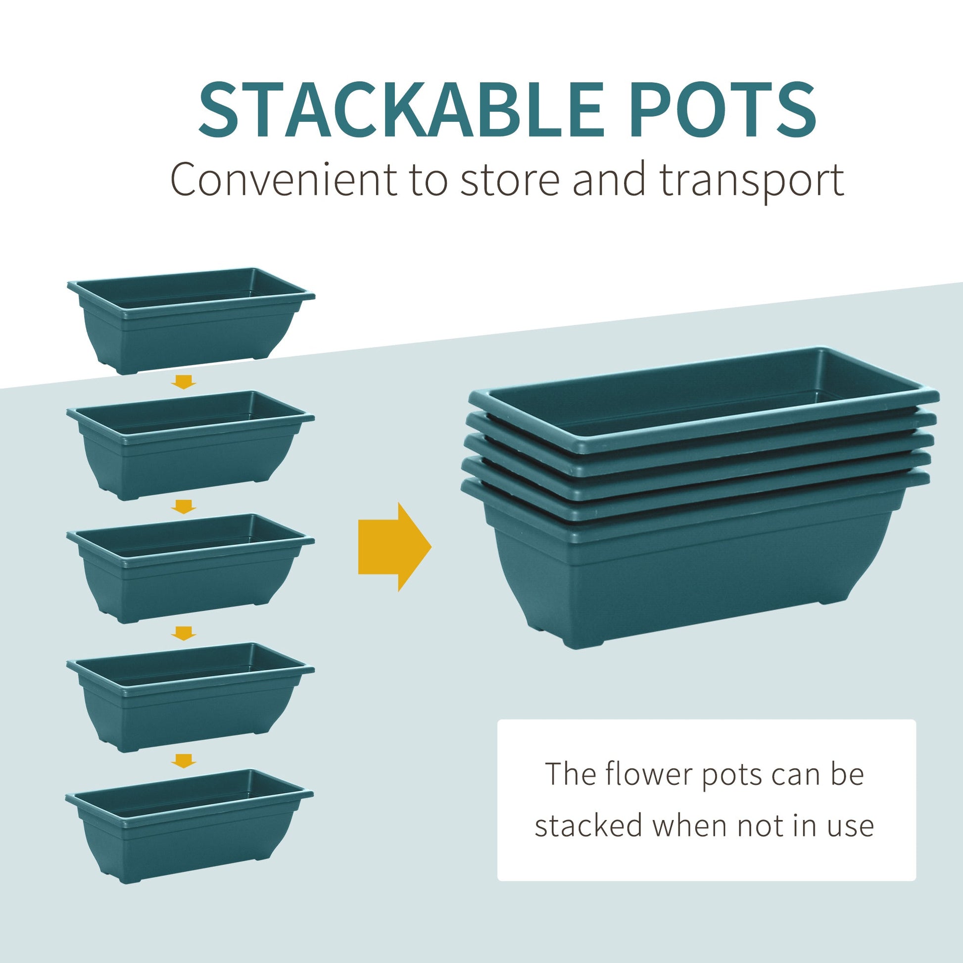 5-Tier Raised Garden Bed with 5 Planter Boxes, Outdoor Plant Stand Grow Containers with Leaking Holes for Balcony Patio Outdoor, Green
