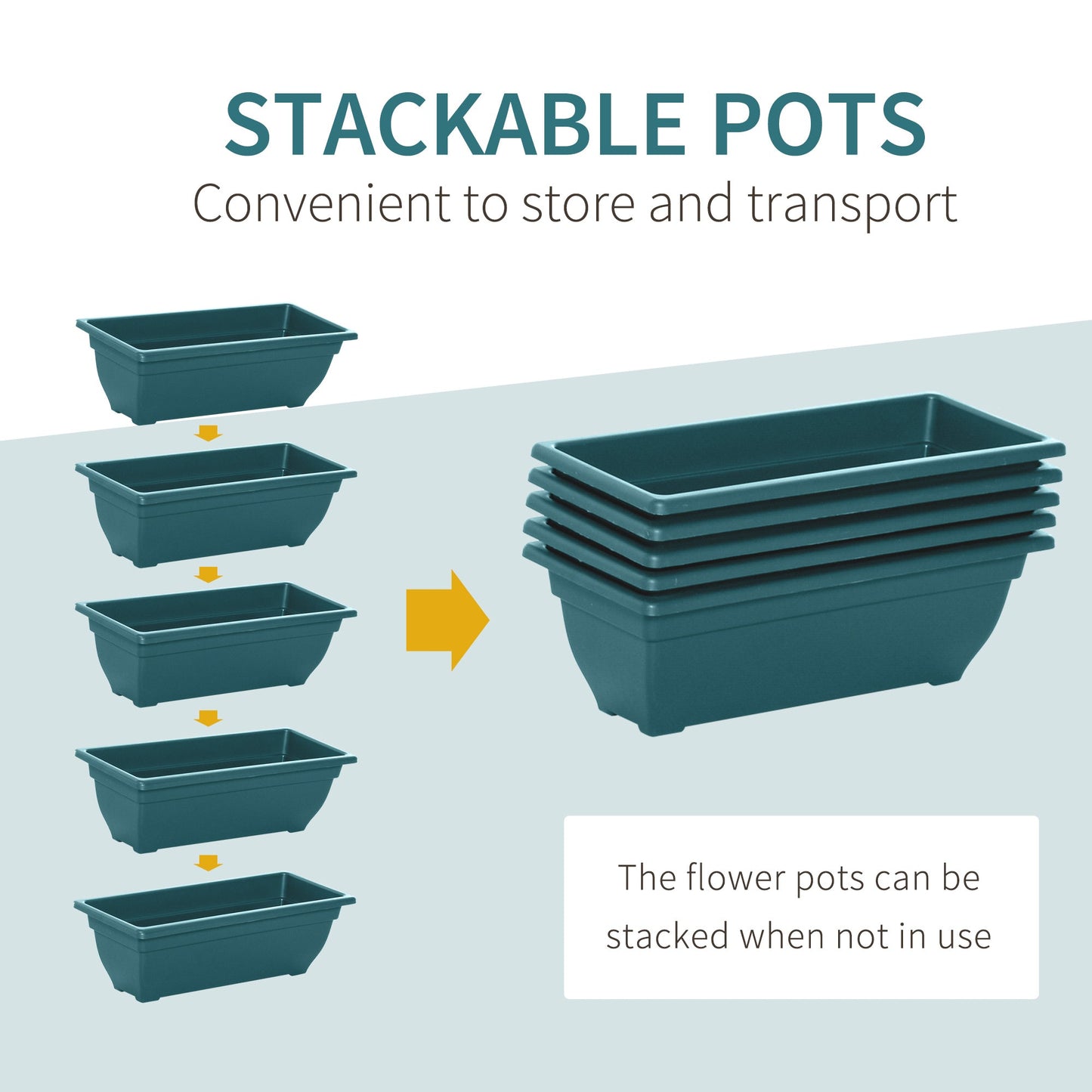 5-Tier Raised Garden Bed with 5 Planter Boxes, Outdoor Plant Stand Grow Containers with Leaking Holes for Balcony Patio Outdoor, Green
