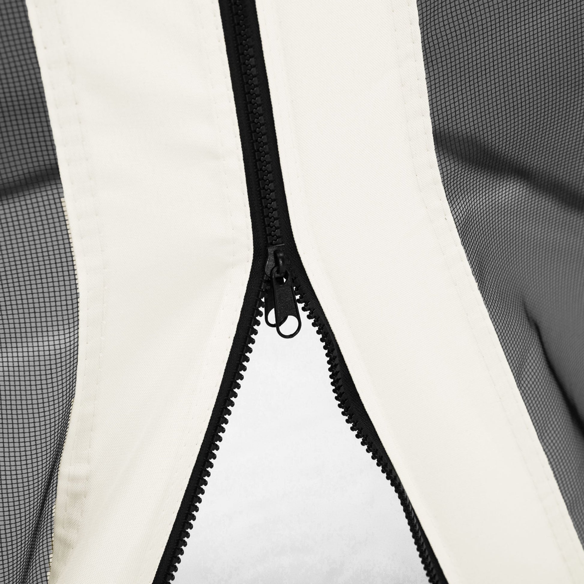 Replacement Mosquito Netting for Gazebo 10' x 10' Black Screen Walls for Canopy with Zippers for Parties and Outdoor Activities, White