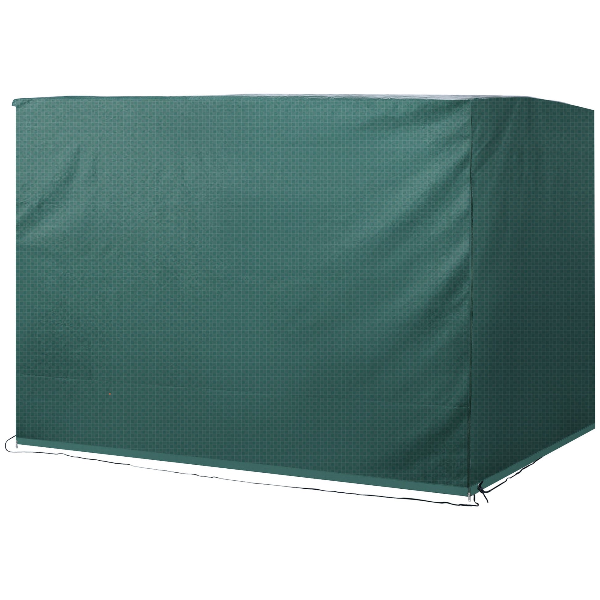 3-Seater Patio Swing Cover, Outdoor Garden Furniture Protection Hammock Glider Cover, Waterproof Dustproof Windproof, 85" x 61" x 59", Dark Green