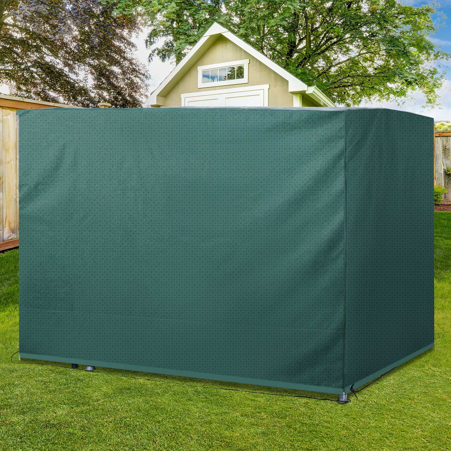 3-Seater Patio Swing Cover, Outdoor Garden Furniture Protection Hammock Glider Cover, Waterproof Dustproof Windproof, 85" x 61" x 59", Dark Green