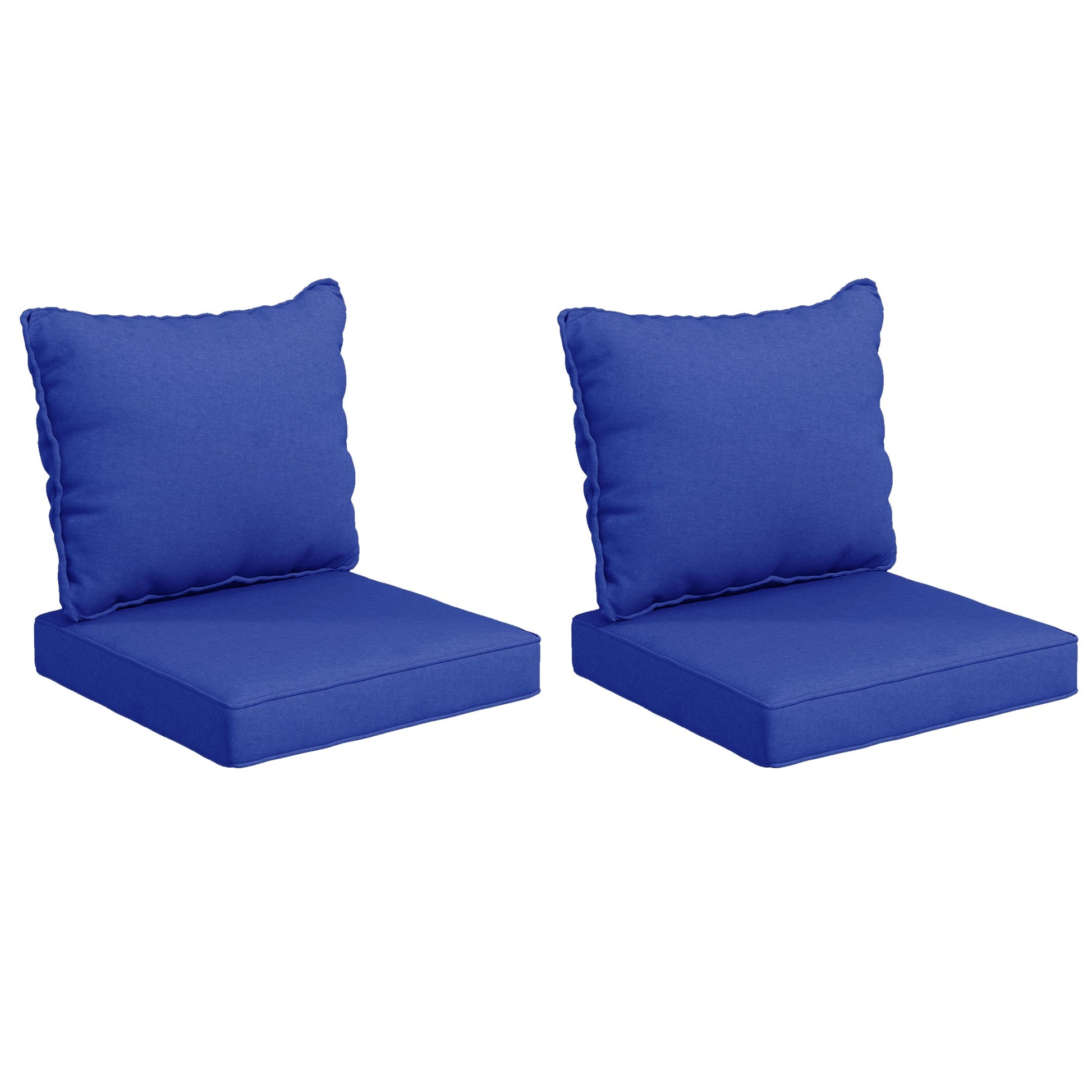 4-Piece Patio Chair Cushions Pillows with Backrest, Seat Replacement Patio Cushions Set for Indoor Outdoor Garden Furniture, Navy Blue