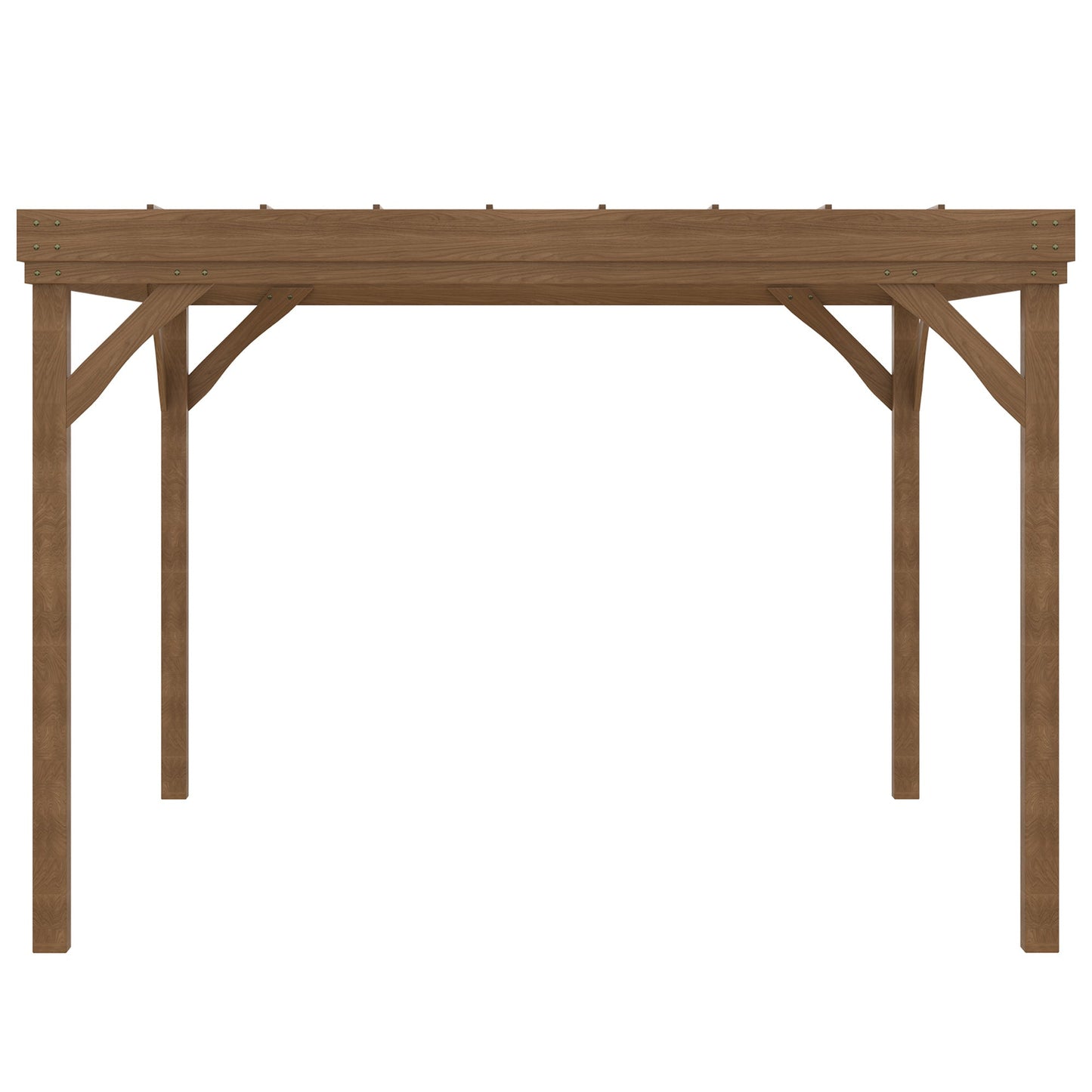 10' x 12' Outdoor Pergola, Wood Gazebo Grape Trellis with Stable Structure and Concrete Anchors, for Climbing Plant Support, Garden, Patio, Backyard, Deck, Brown