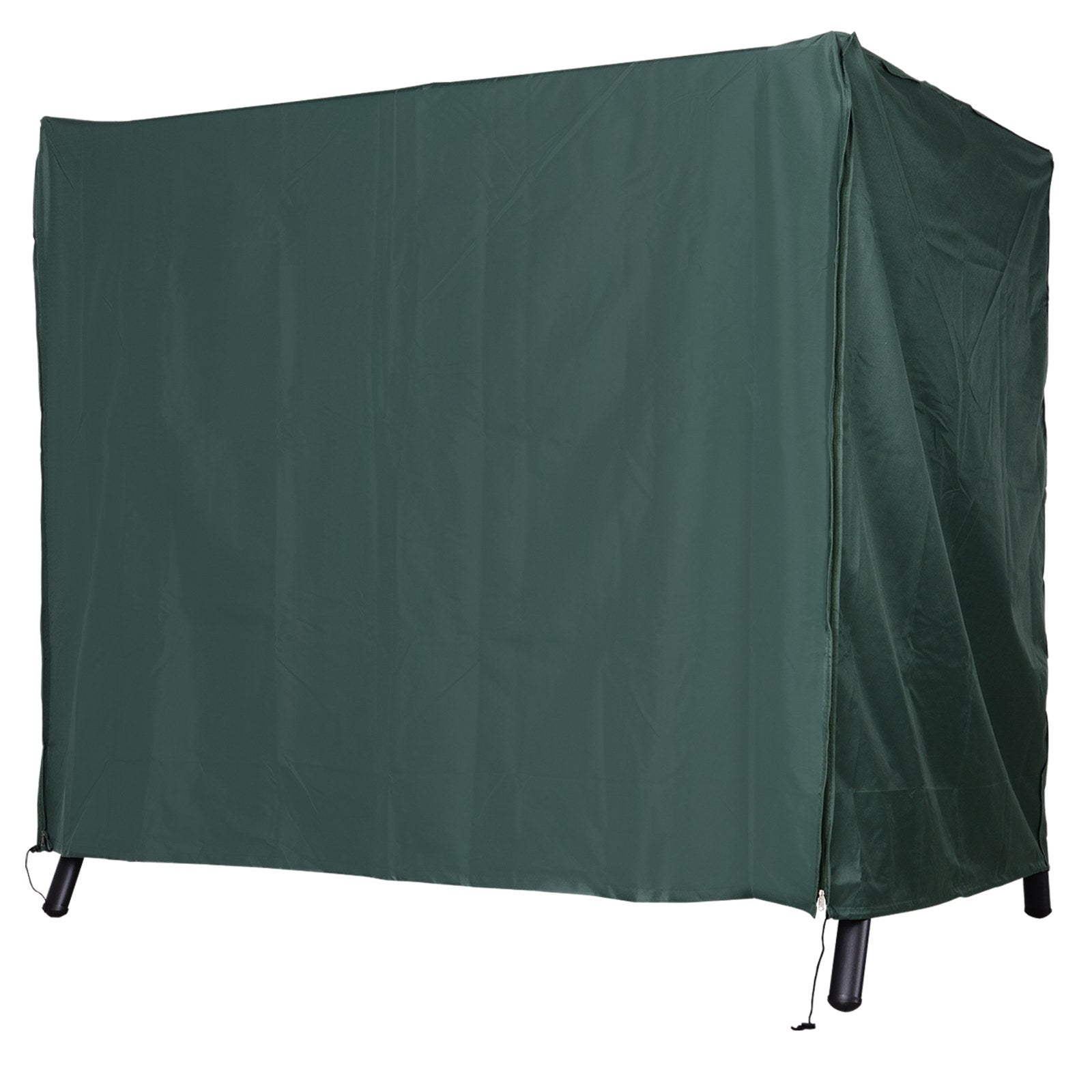 Outdoor Swing Cover, Large 3-Seat Patio Swing Chair Hammock Cover UV Resistant Windproof All Weather Protection, Green