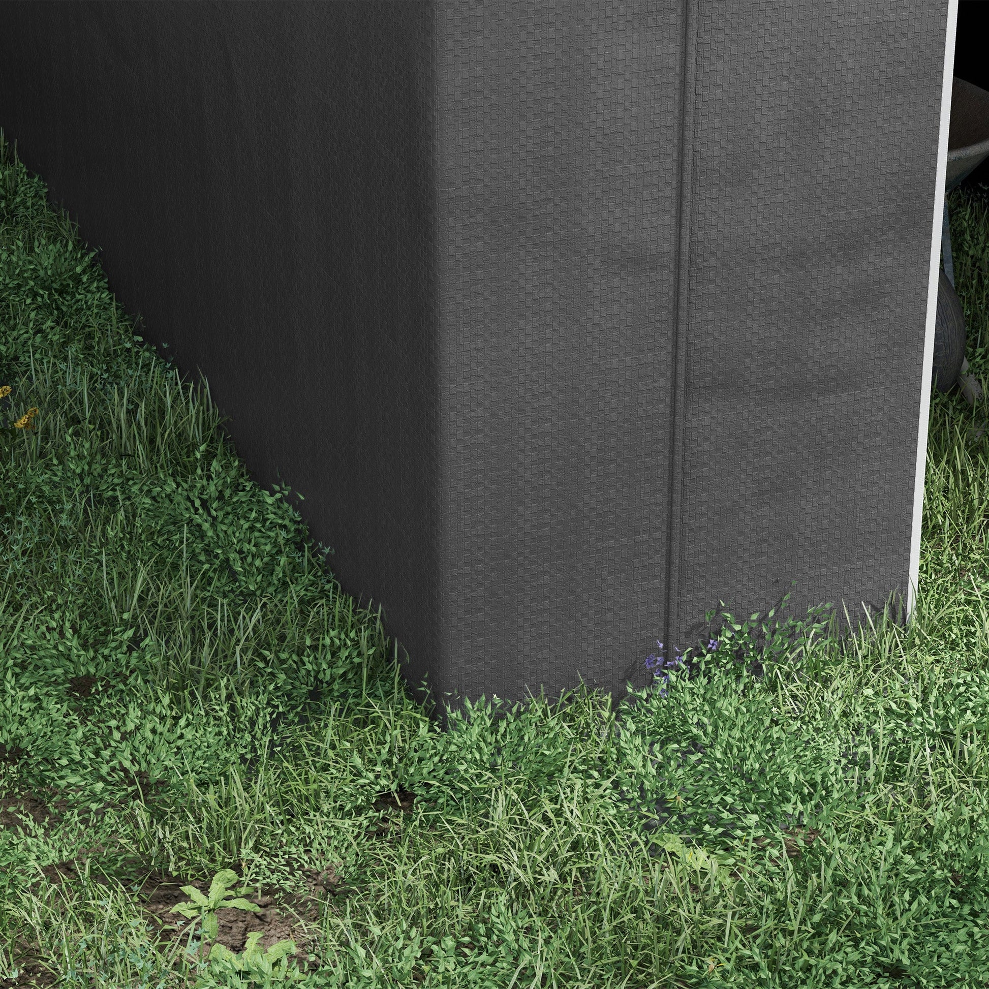 6' x 8' Outdoor Storage Shed Tent, Portable Shed with Galvanised Steel Frame and ZIipper Roll-up Door, Bike Shed Motorcycle Shelter for Patio Garden Tools, Dark Grey