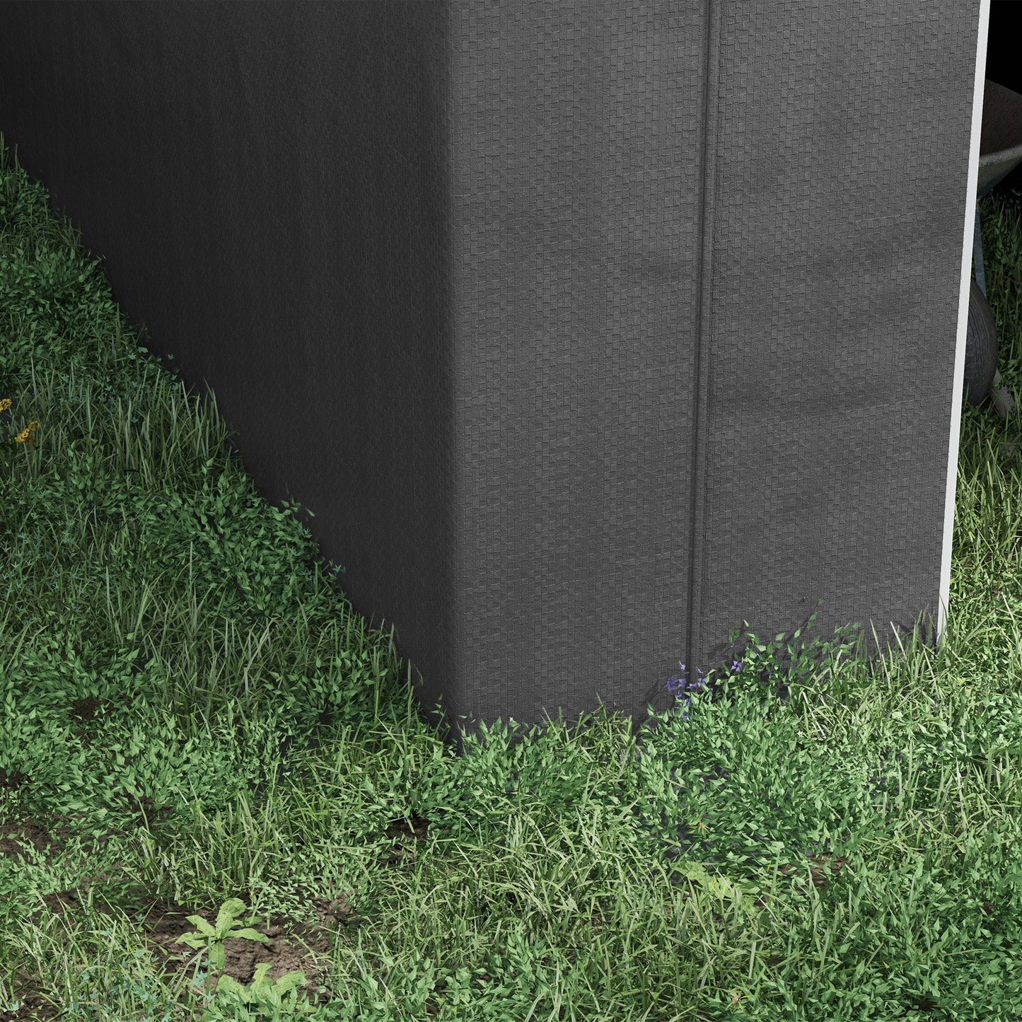 6' x 8' Outdoor Storage Shed Tent, Portable Shed with Galvanised Steel Frame and ZIipper Roll-up Door, Bike Shed Motorcycle Shelter for Patio Garden Tools, Dark Grey
