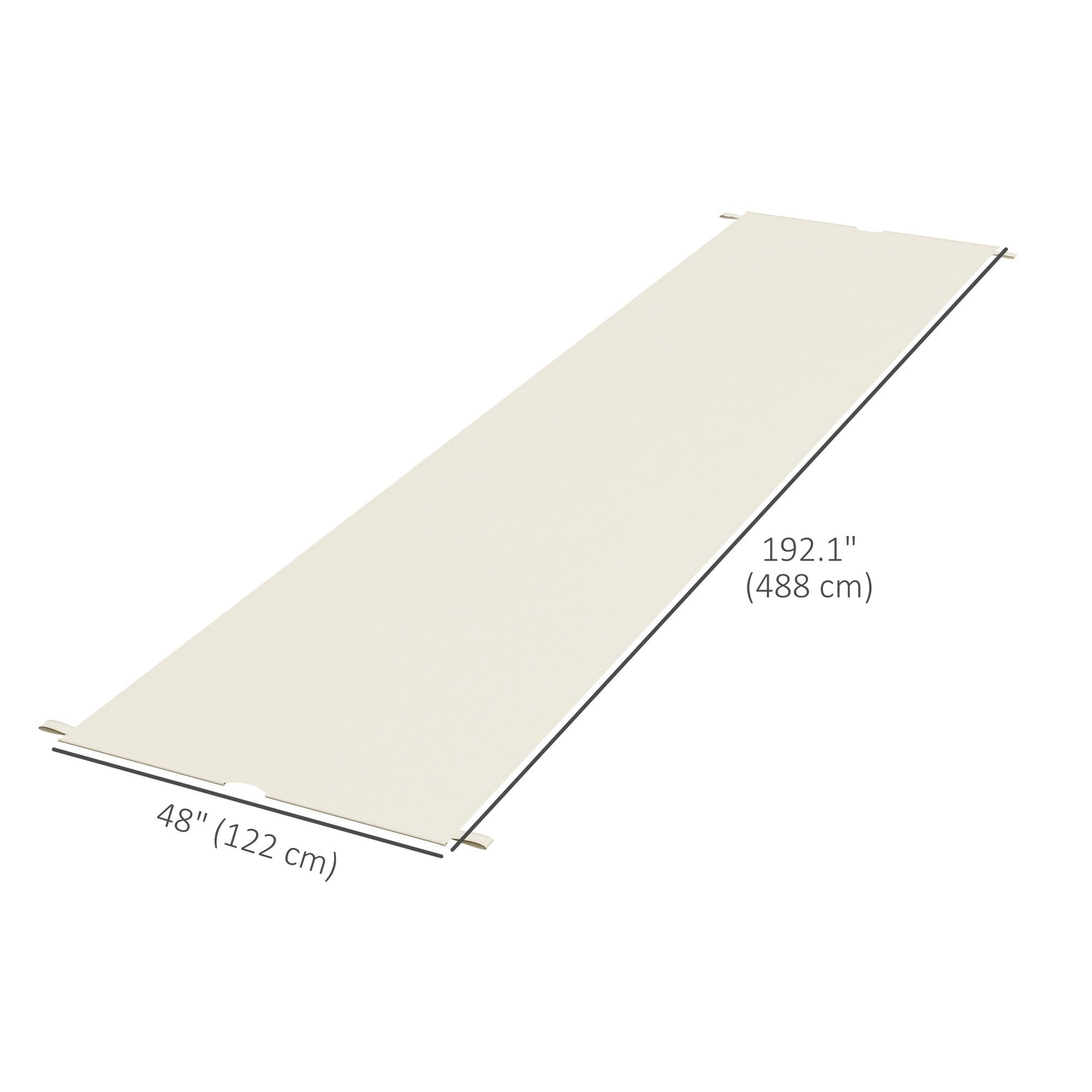 2 Pcs 16 x 4ft Pergola Canopy Replacement, UV Protection Pergola Shade Cover, Easy to Install, for 10 x 10ft Pergola, Cream White
