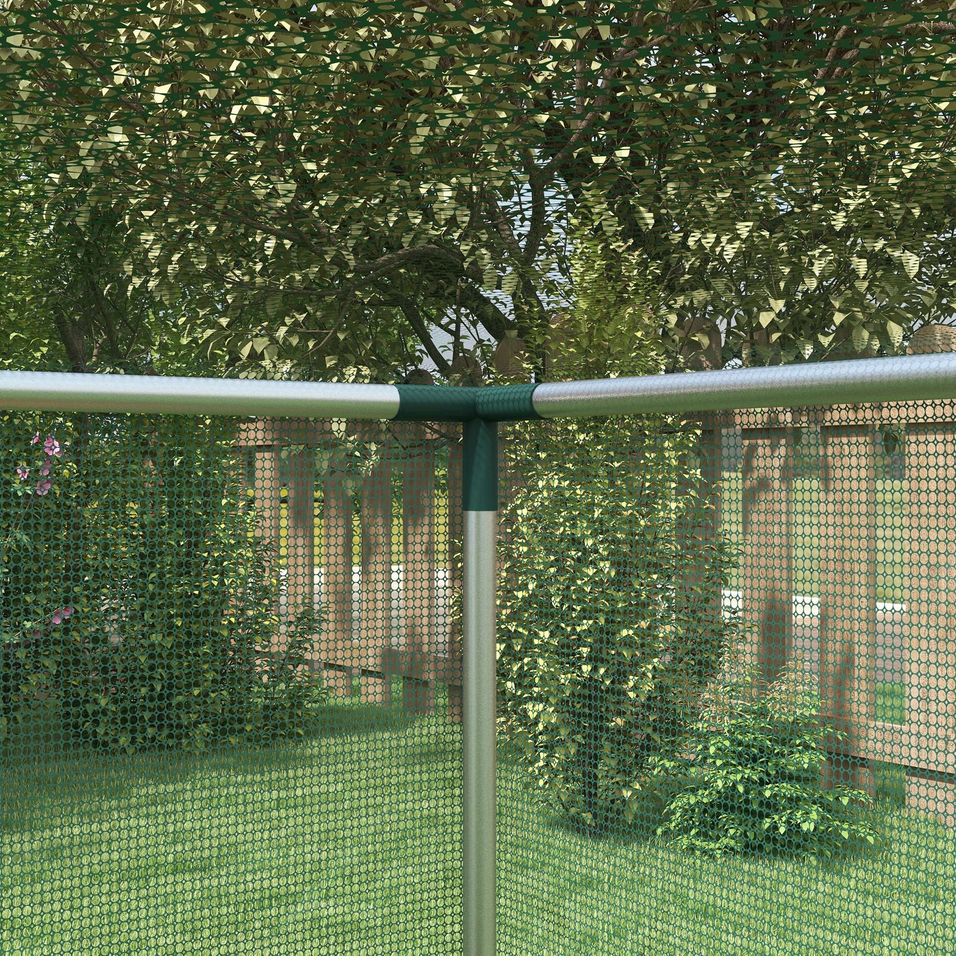 4' x 4' Crop Cage, Plant Protection Tent with Zippered Door and Galvanized Steel Frame, Fruit Cage Netting Cover for Garden, Yard, Lawn, Green