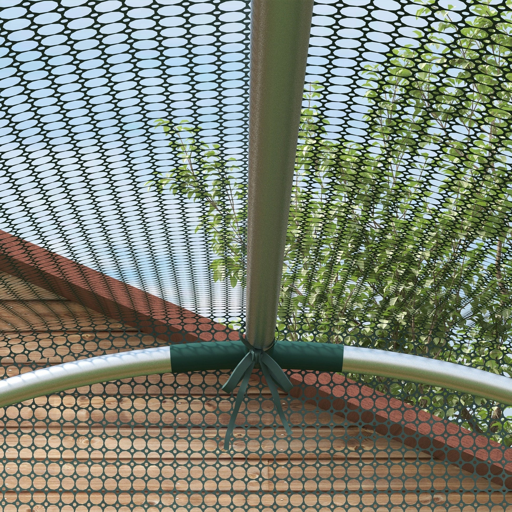 4' x 4' Crop Cage, Plant Protection Tent with Zippered Door and Galvanized Steel Frame, Fruit Cage Netting Cover for Garden, Yard, Lawn, Green