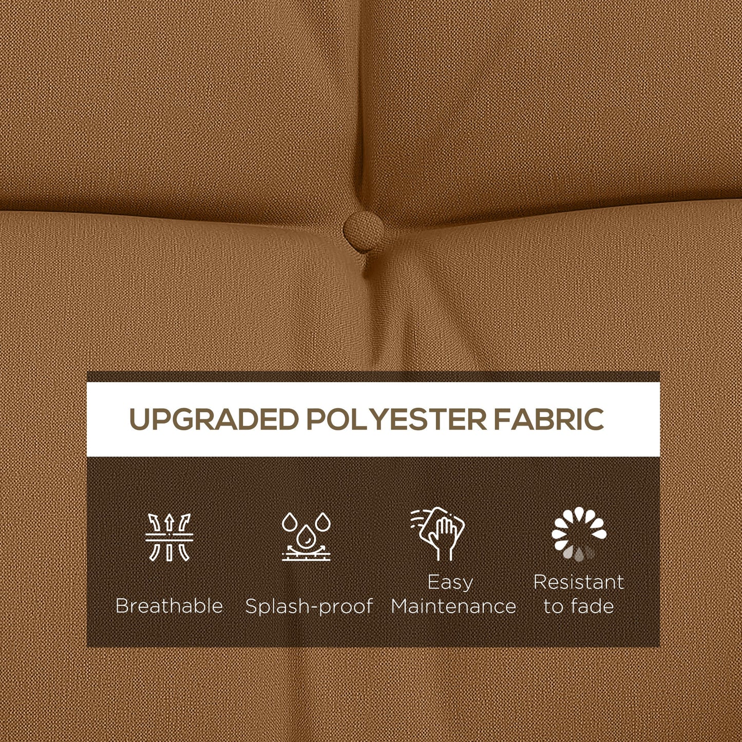 4-Piece Patio Chair Cushions Pillows with Back and Pillows, Seat Replacement Patio Cushions Set with Ties for Indoor Outdoor Garden Furniture, WITHOUT SWING, Tan