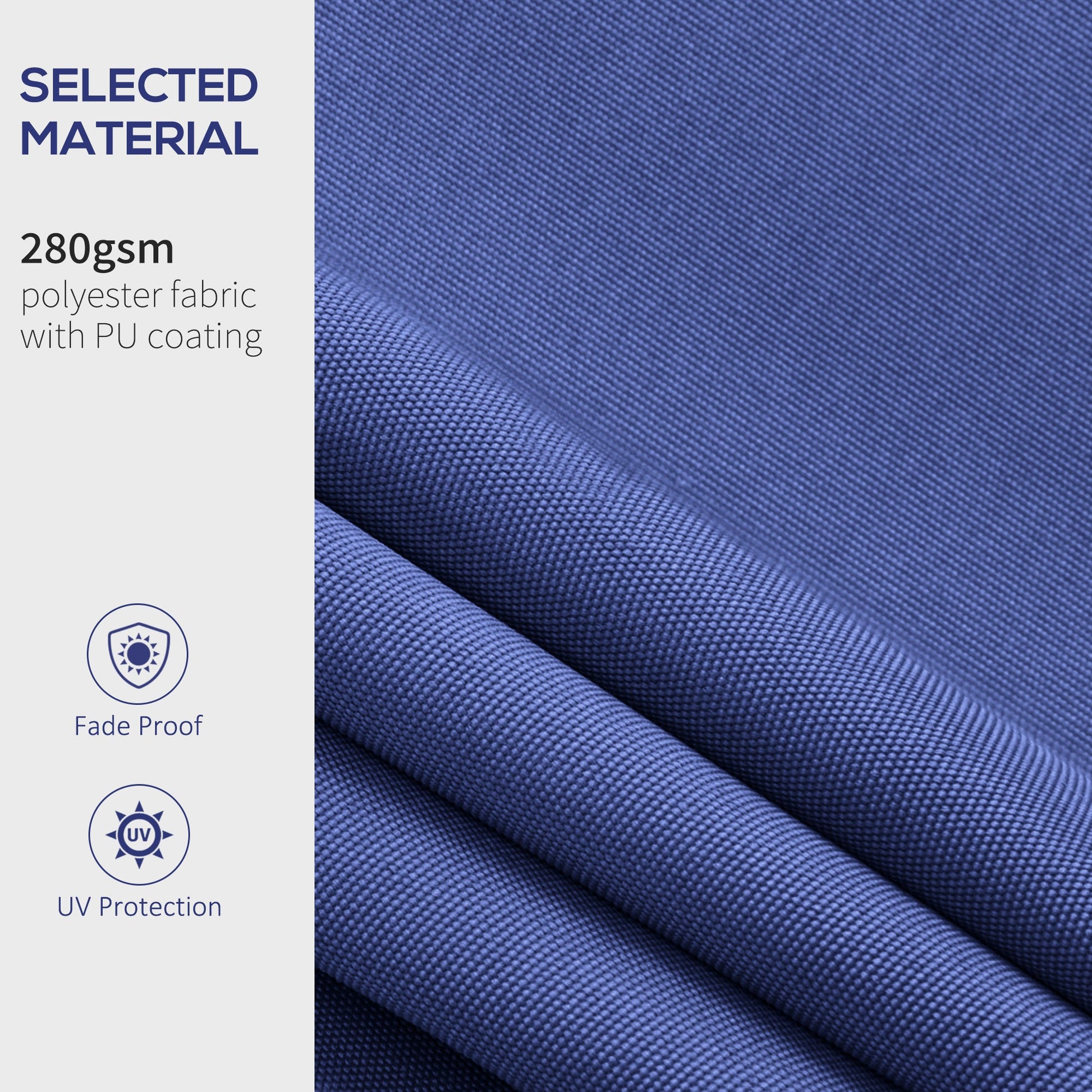 11' x 10' Retractable Awning Fabric Replacement Outdoor Sunshade Canopy Awning Cover, UV Protection, Navy Blue
