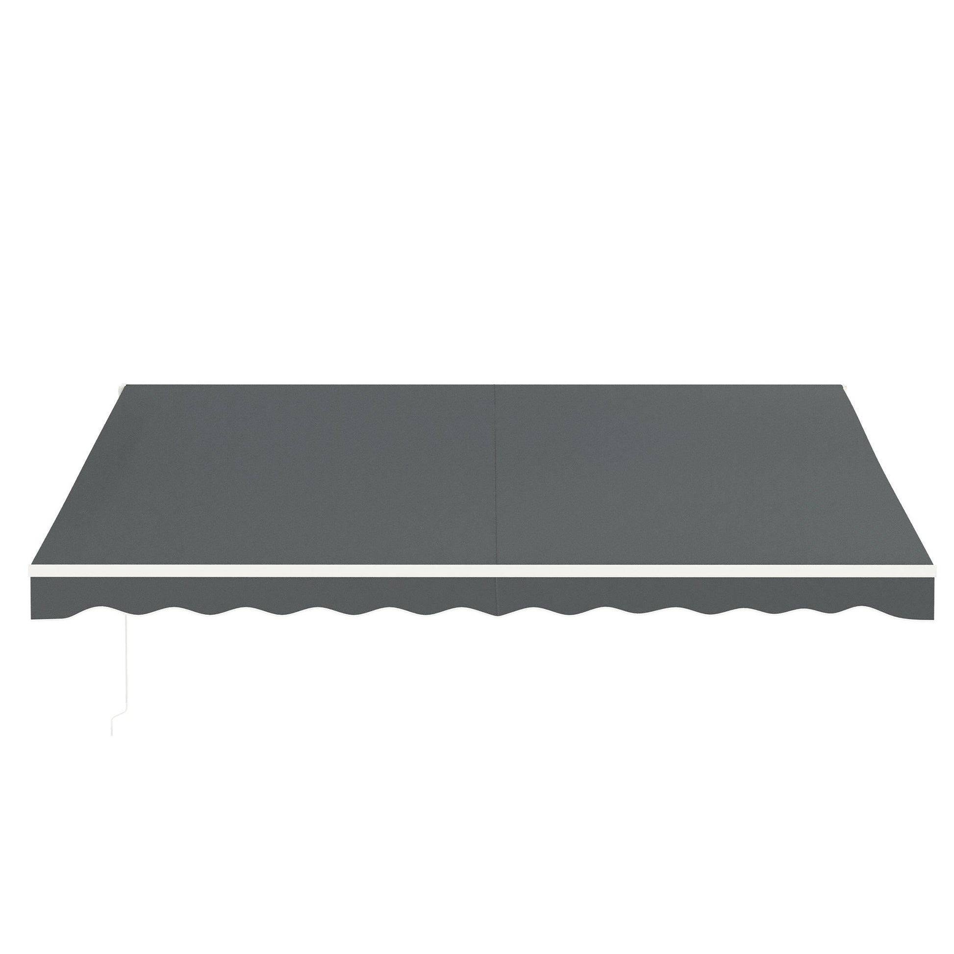 13' x 10' Electric Awning, Retractable Awning Sun Shade Shelter with Remote Controller, Manual Crank Handle and Aluminum Frame, for Deck, Balcony, Yard, Grey