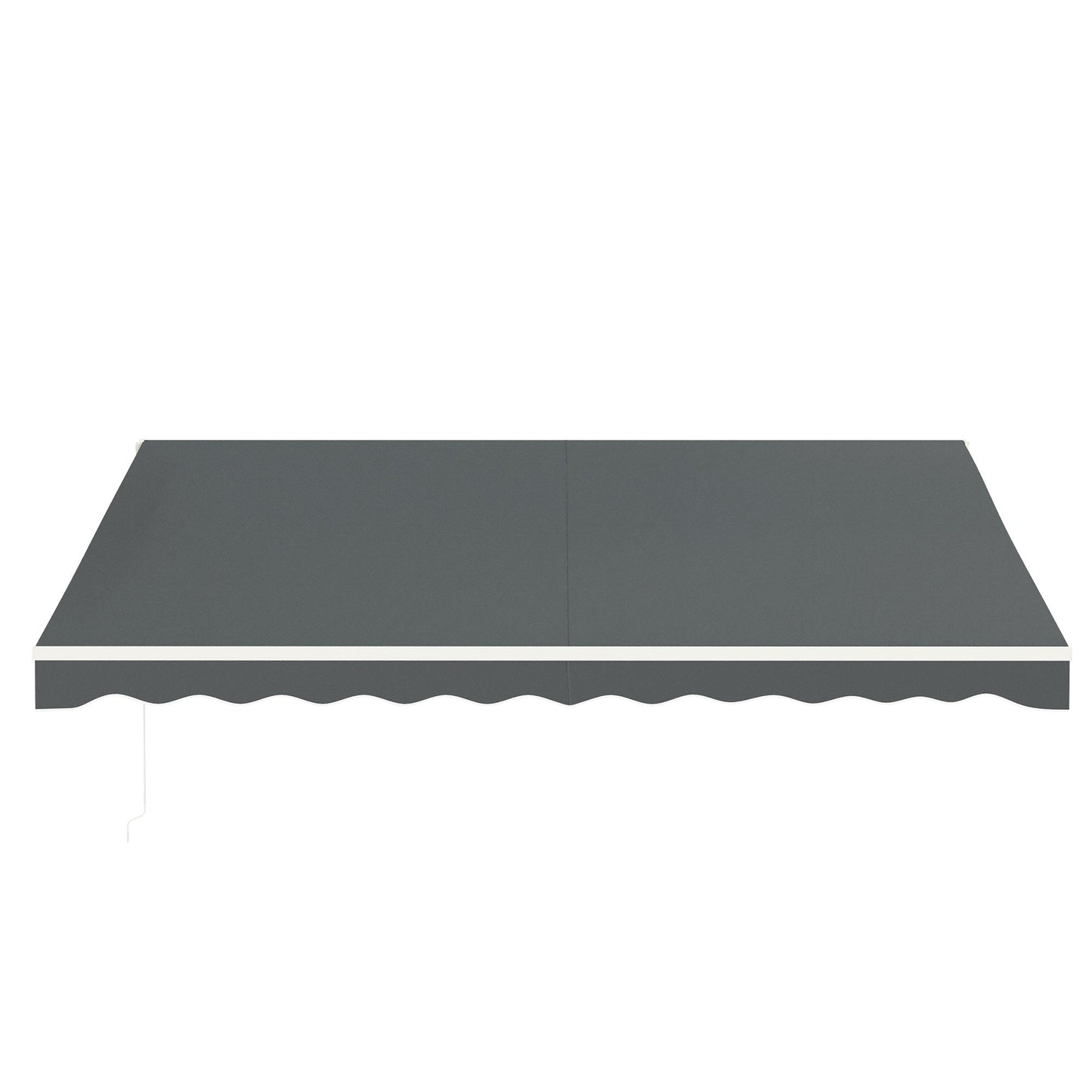 13' x 10' Electric Awning, Retractable Awning Sun Shade Shelter with Remote Controller, Manual Crank Handle and Aluminum Frame, for Deck, Balcony, Yard, Grey