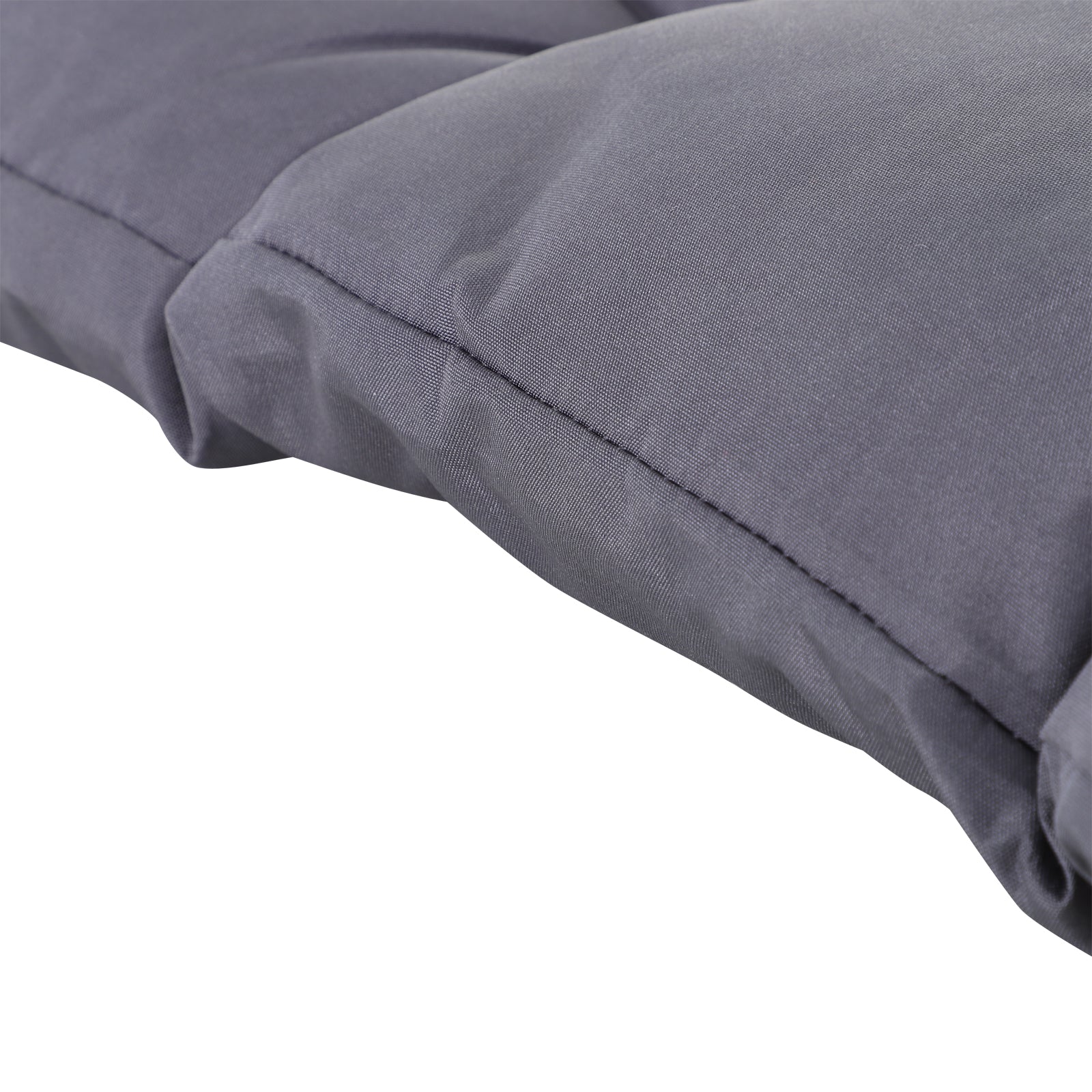 2 Seater Garden Bench Cushions, Thick Outdoor Non-Slip 2 Seater Soft Pad With Backrest for Garden Patio, 52" x 43" x 4", Dark Grey