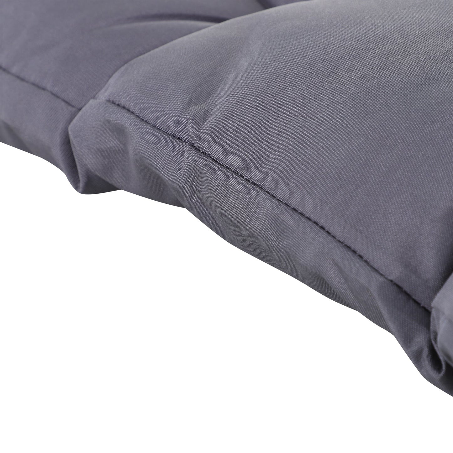2 Seater Garden Bench Cushions, Thick Outdoor Non-Slip 2 Seater Soft Pad With Backrest for Garden Patio, 52" x 43" x 4", Dark Grey