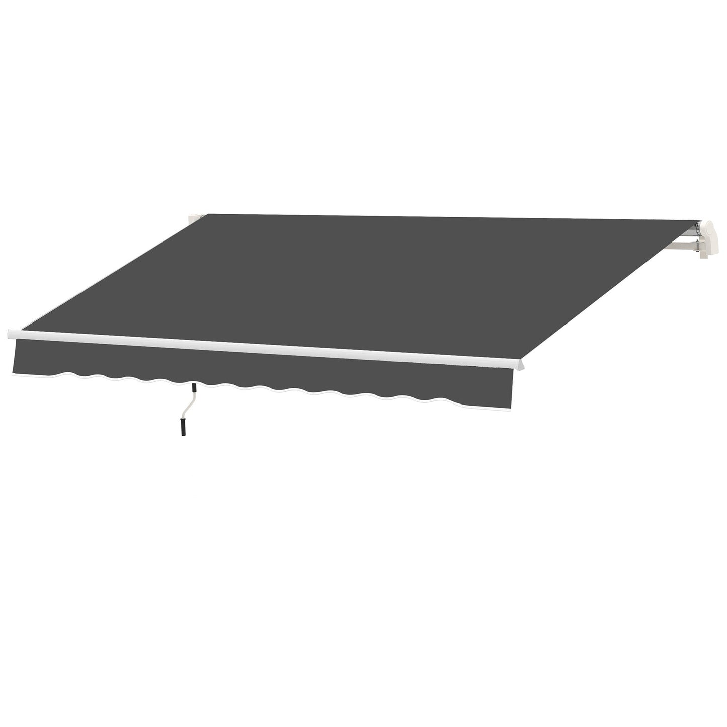 10' x 8' Retractable Awning Fabric Replacement Outdoor Sunshade Canopy Awning Cover, UV Protection, Grey