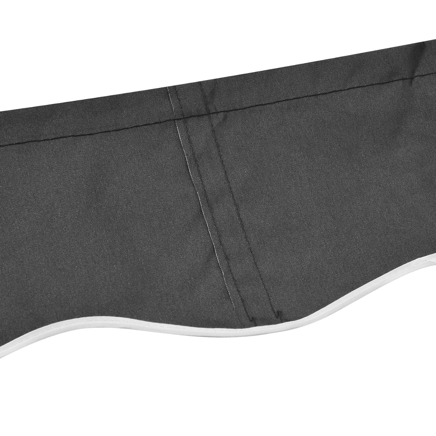 10' x 8' Retractable Awning Fabric Replacement Outdoor Sunshade Canopy Awning Cover, UV Protection, Grey