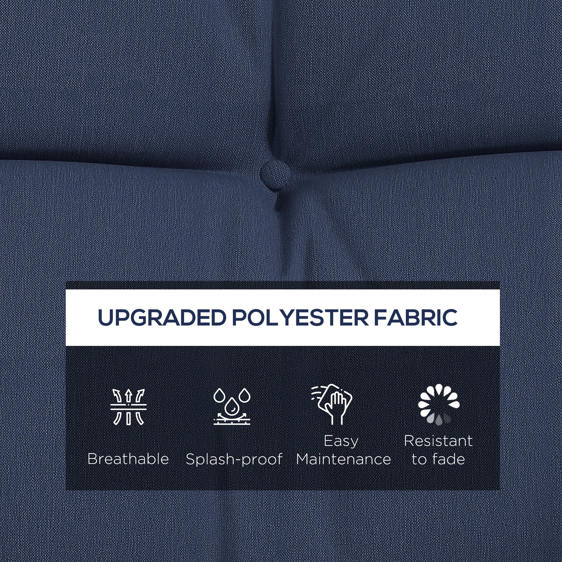 4-Piece Patio Chair Cushions Pillows with Back and Pillows, Seat Replacement Patio Cushions Set with Ties for Indoor Outdoor Garden Furniture, WITHOUT SWING, Navy Blue