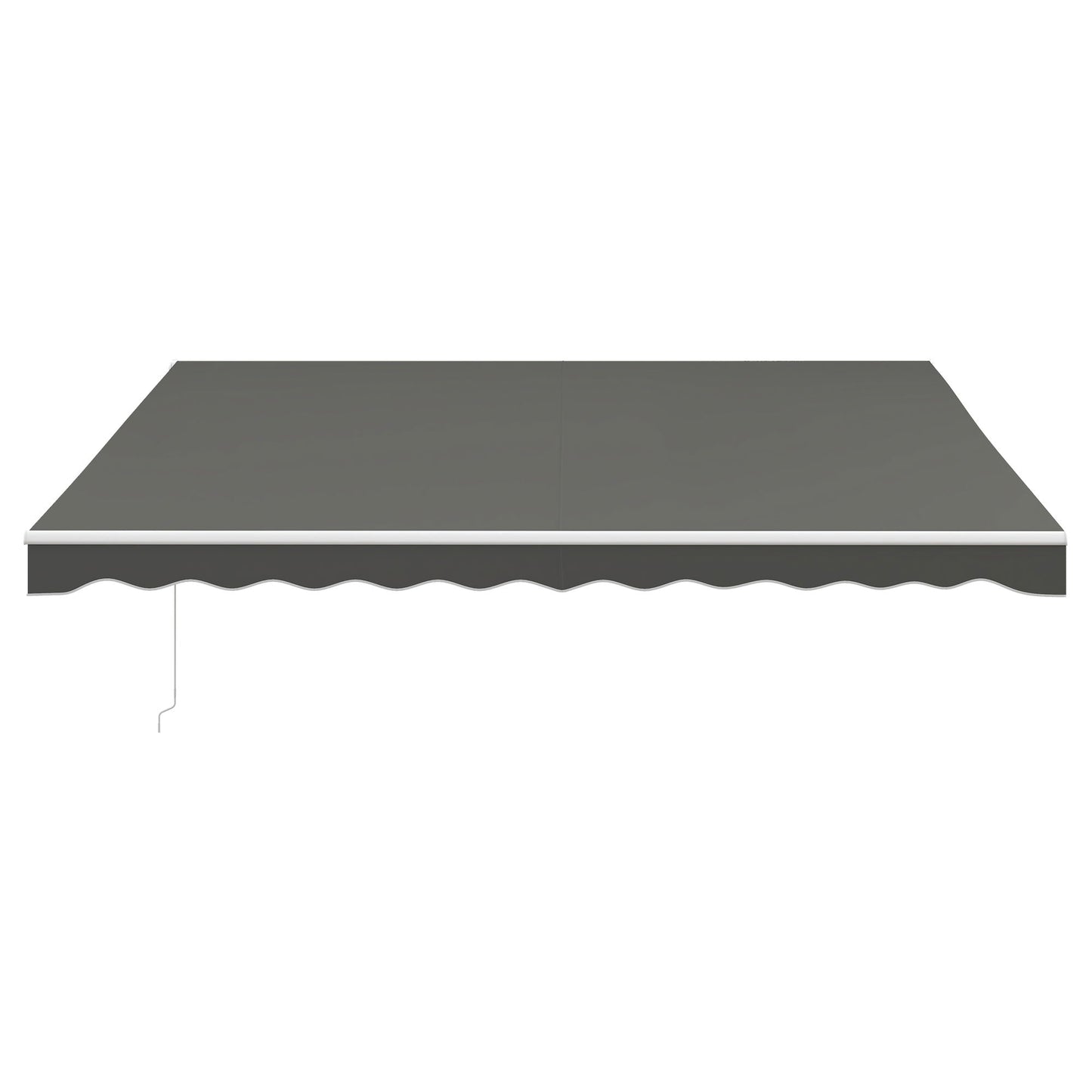 13' x 10' Electric Awning, Retractable Awning Sun Shade Shelter with Remote Controller, Manual Crank Handle and Aluminum Frame, for Deck, Balcony, Yard, Light Grey